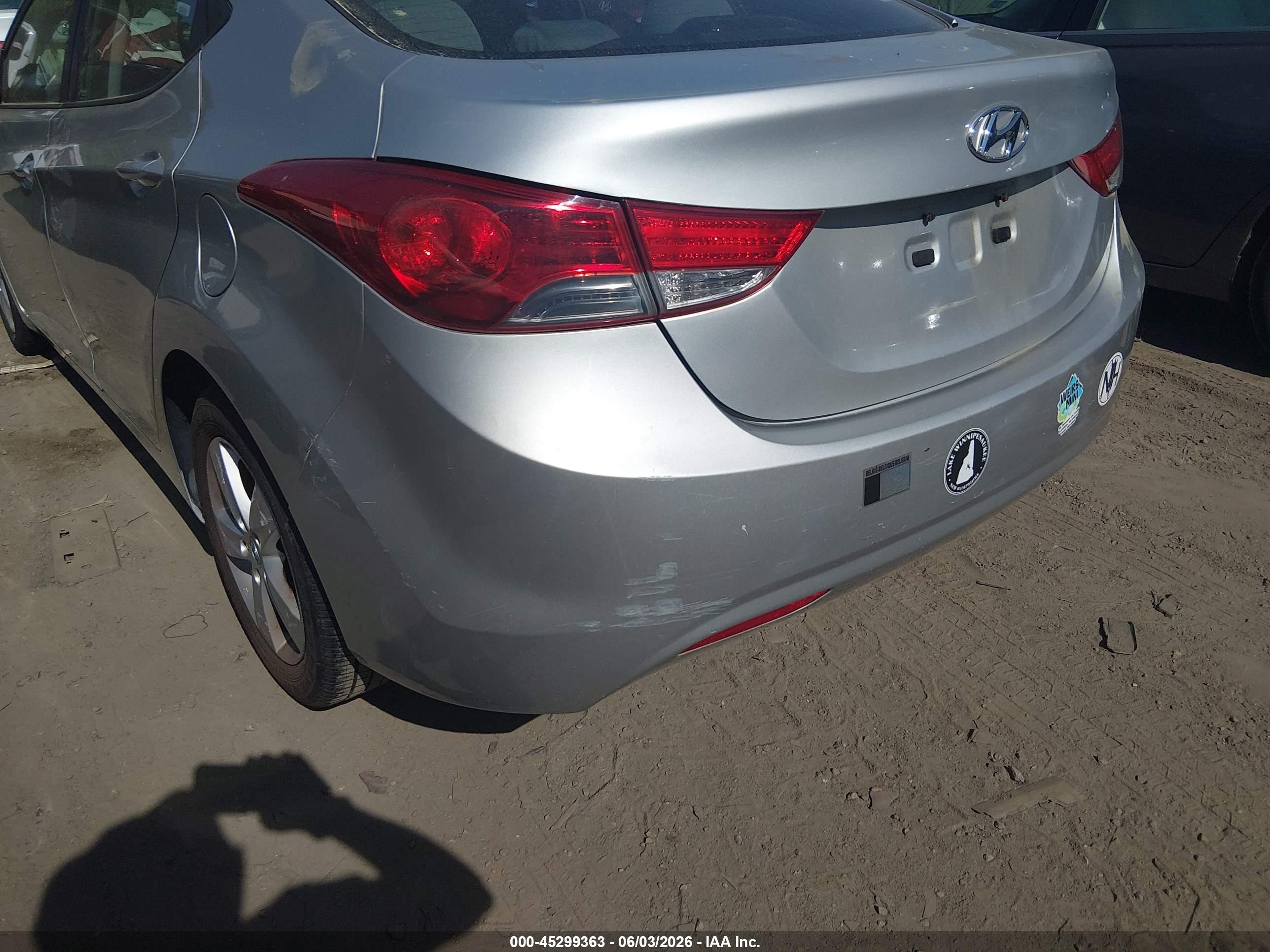 2013 Hyundai Elantra Gls Silver vin: 5NPDH4AE7DH263140