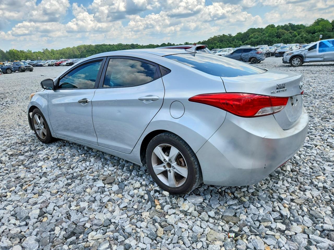 2013 Hyundai Elantra Gls Silver vin: 5NPDH4AE7DH266653