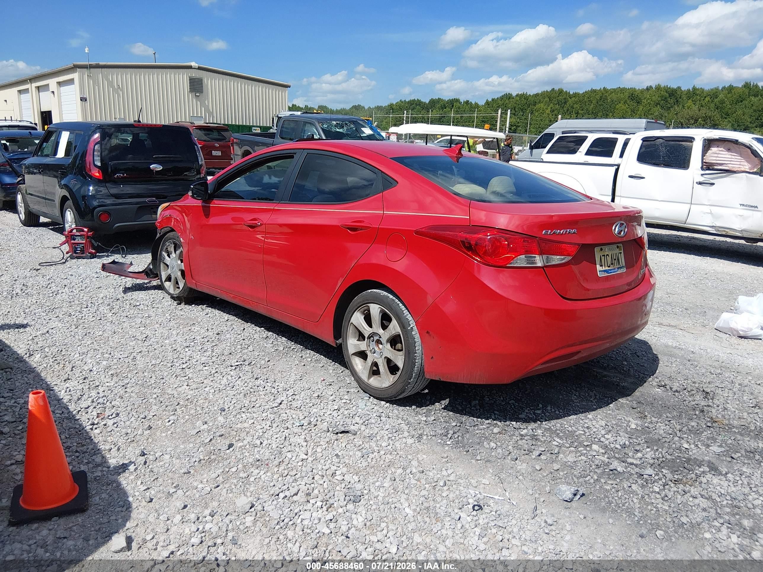 2013 Hyundai Elantra Limited Red vin: 5NPDH4AE7DH267799