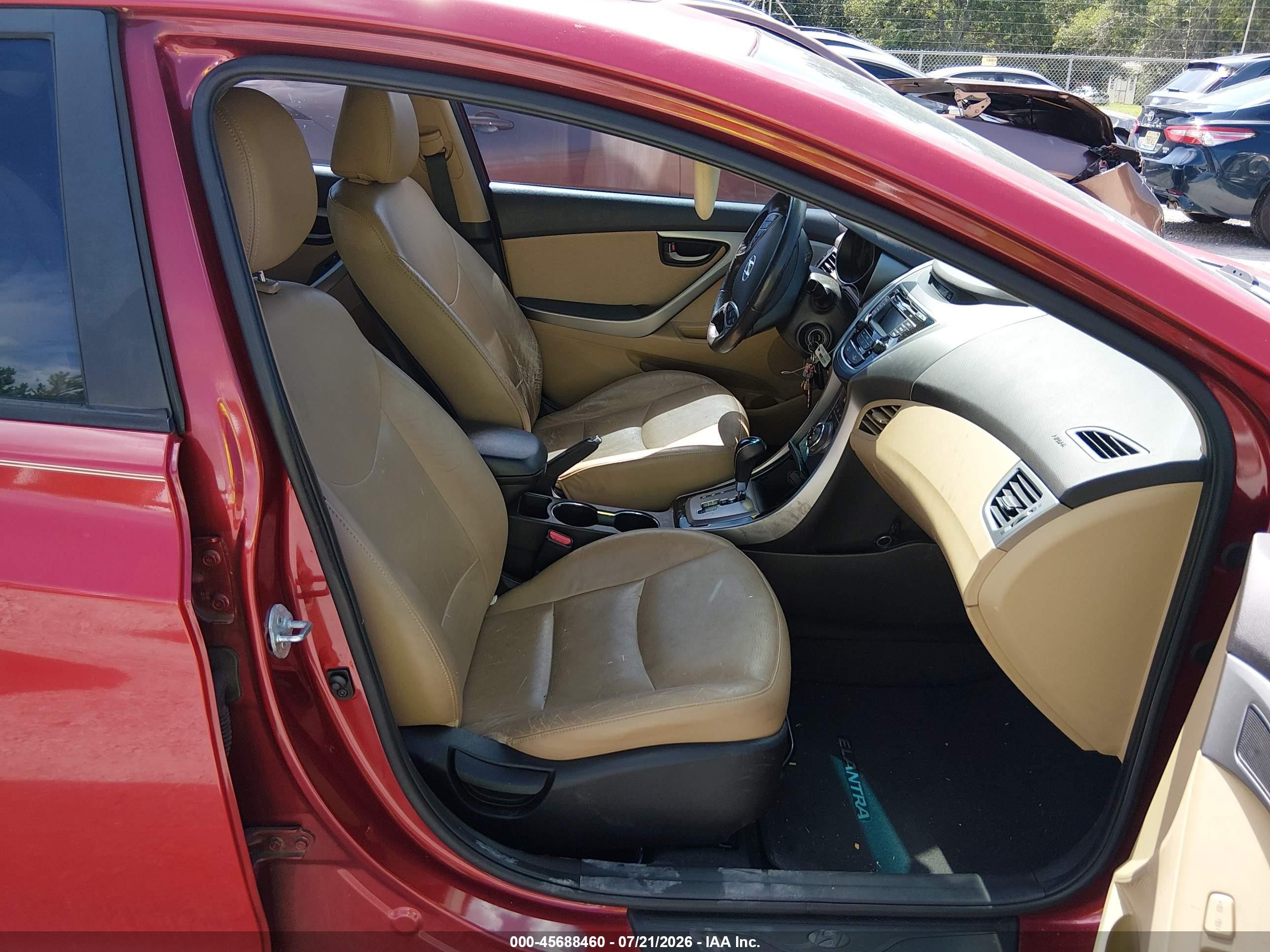 2013 Hyundai Elantra Limited Red vin: 5NPDH4AE7DH267799