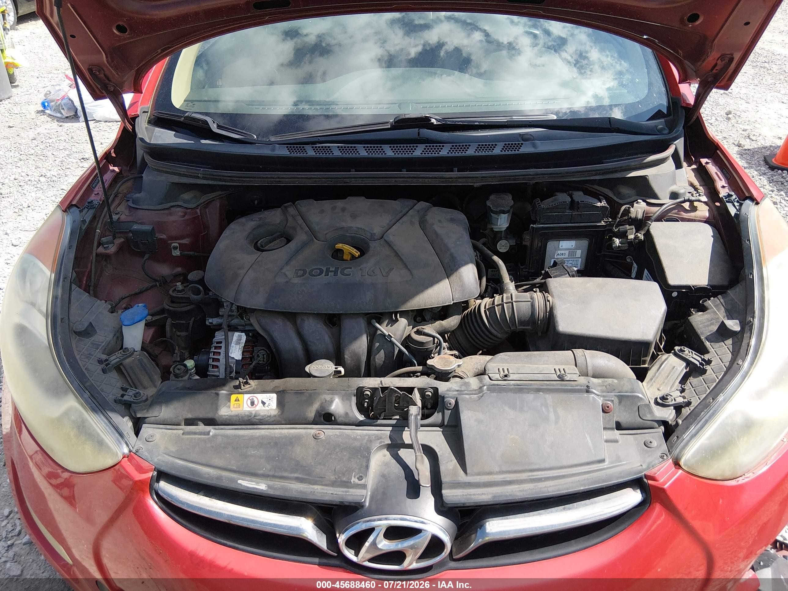 2013 Hyundai Elantra Limited Red vin: 5NPDH4AE7DH267799