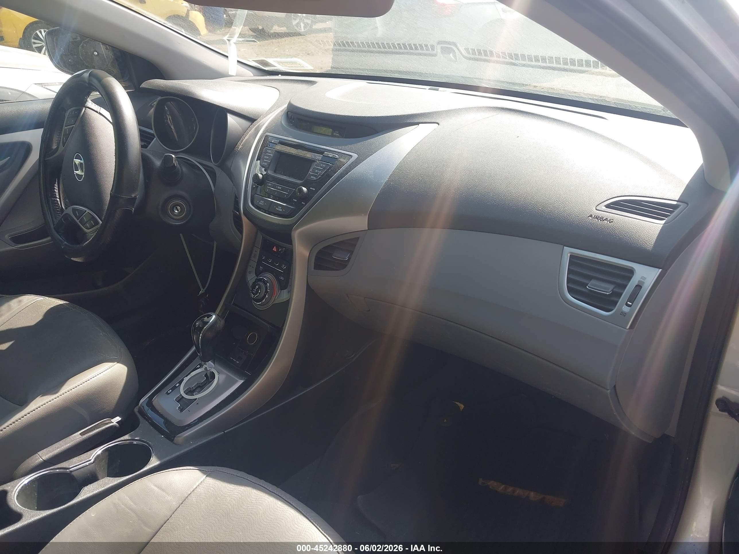 2013 Hyundai Elantra Limited Gray vin: 5NPDH4AE7DH271741