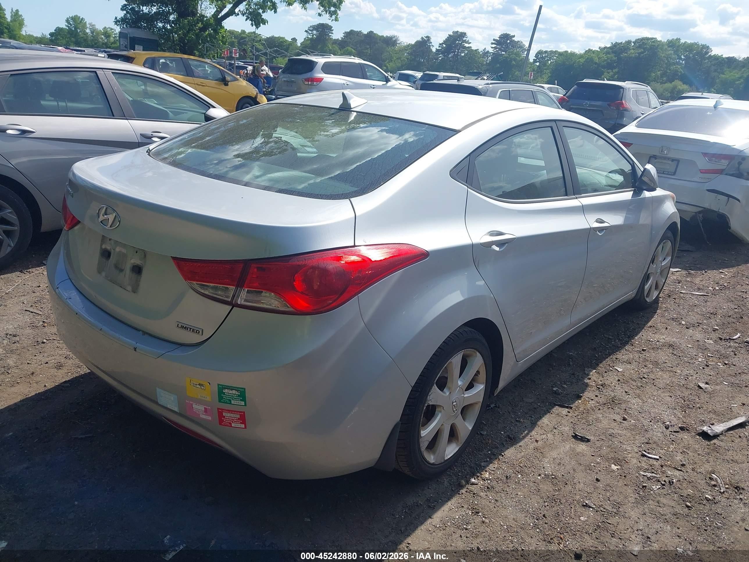 2013 Hyundai Elantra Limited Gray vin: 5NPDH4AE7DH271741