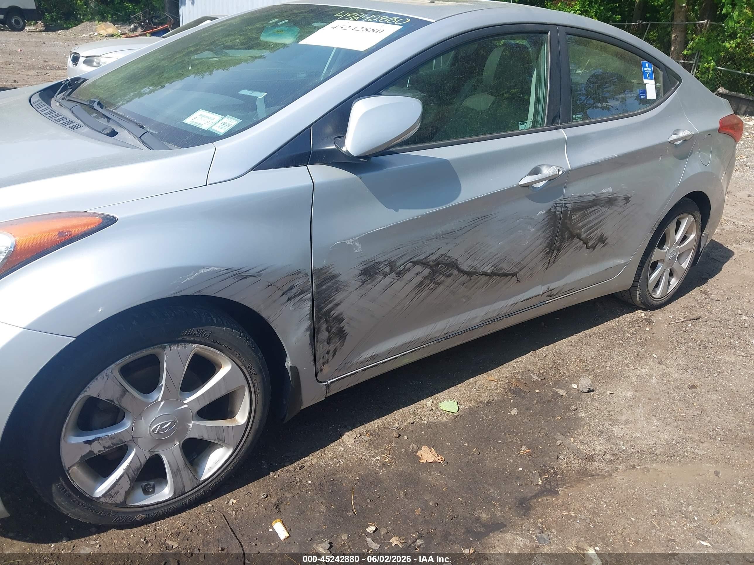 2013 Hyundai Elantra Limited Gray vin: 5NPDH4AE7DH271741