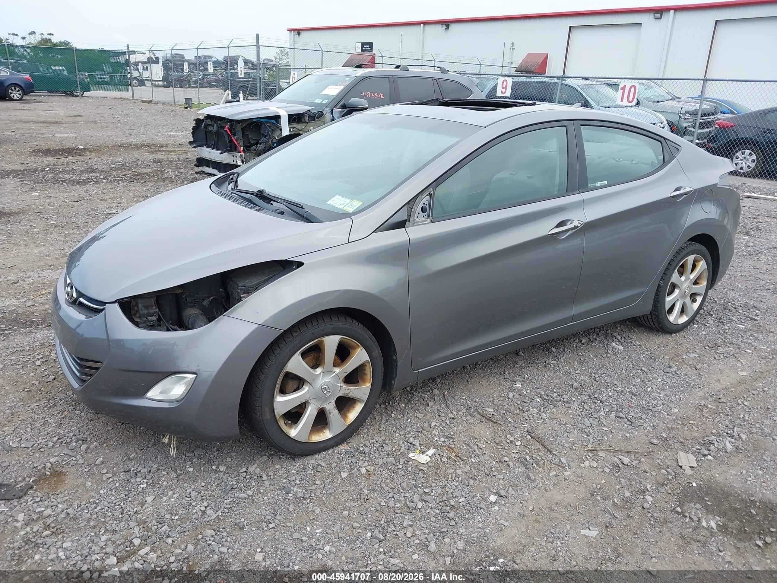 2013 Hyundai Elantra Limited Серый vin: 5NPDH4AE7DH272145