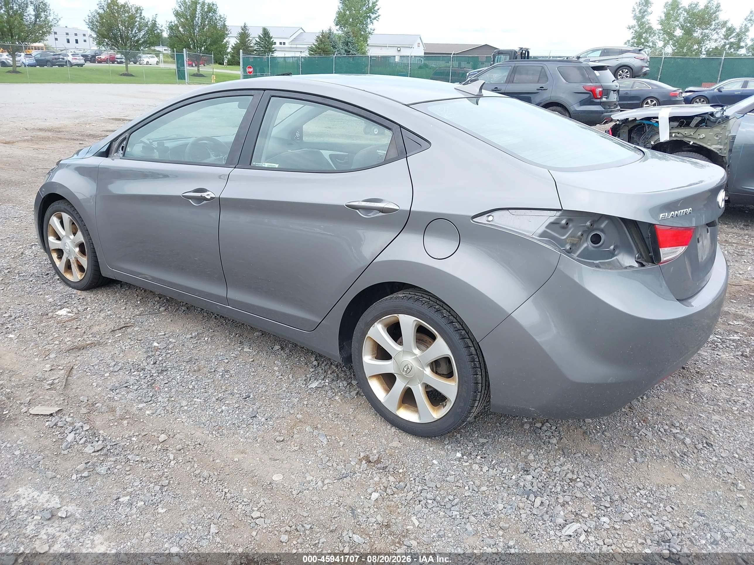 2013 Hyundai Elantra Limited Серый vin: 5NPDH4AE7DH272145