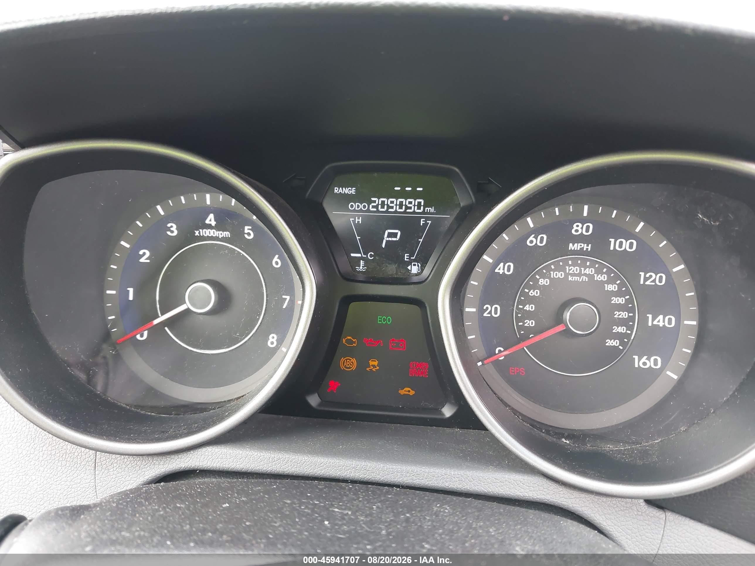 2013 Hyundai Elantra Limited Серый vin: 5NPDH4AE7DH272145