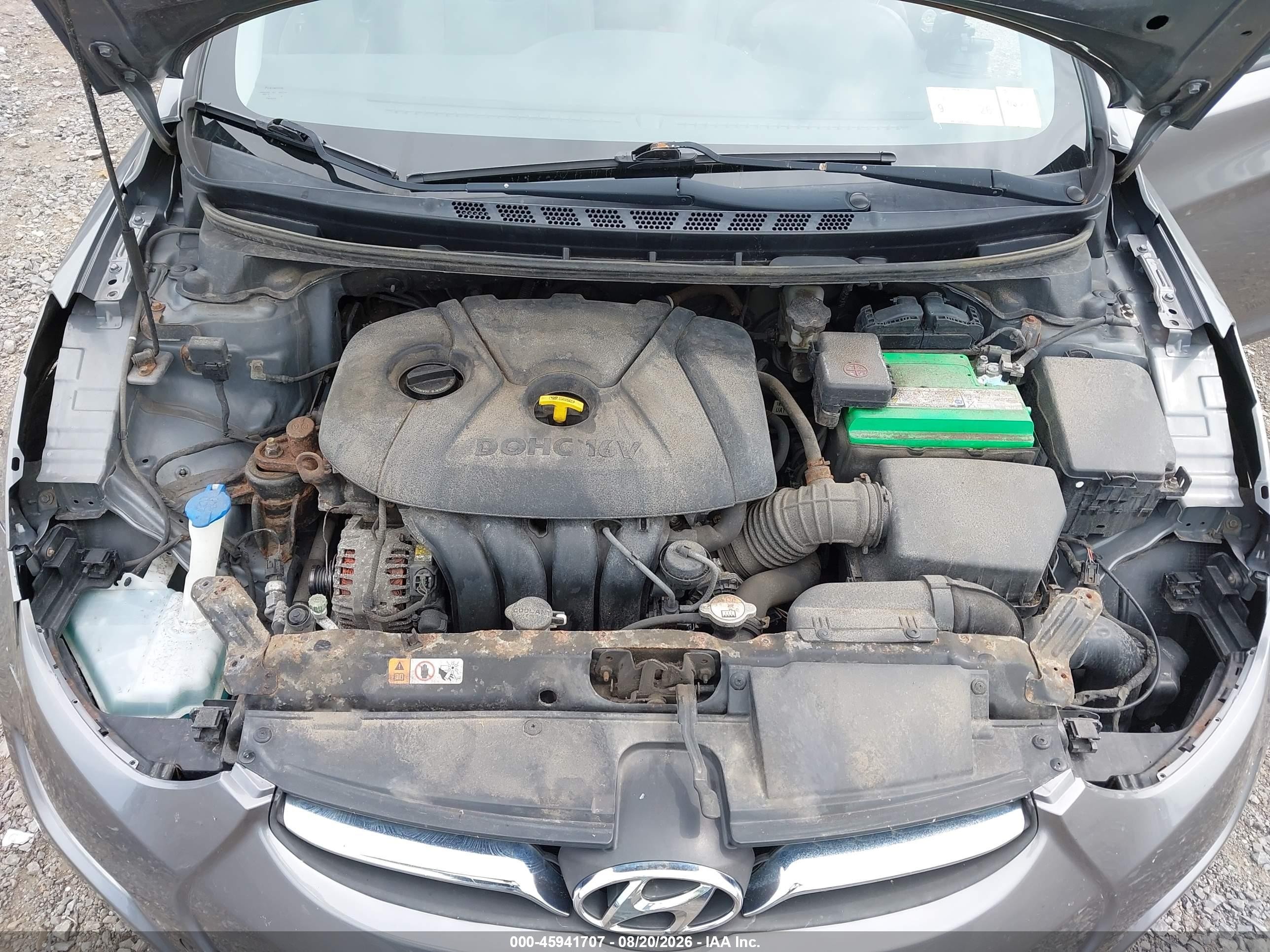 2013 Hyundai Elantra Limited Серый vin: 5NPDH4AE7DH272145