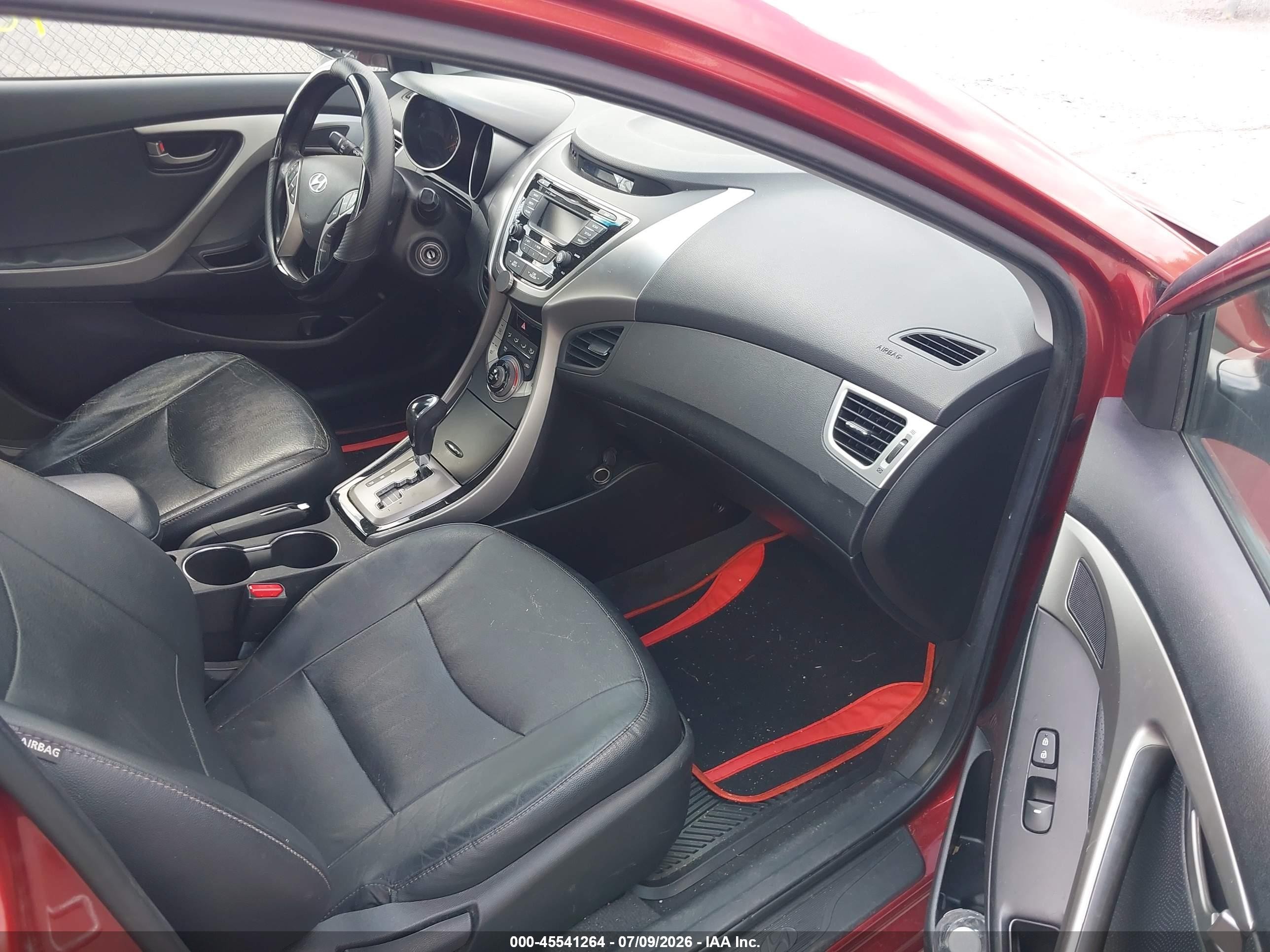 2013 Hyundai Elantra Limited Red vin: 5NPDH4AE7DH272436