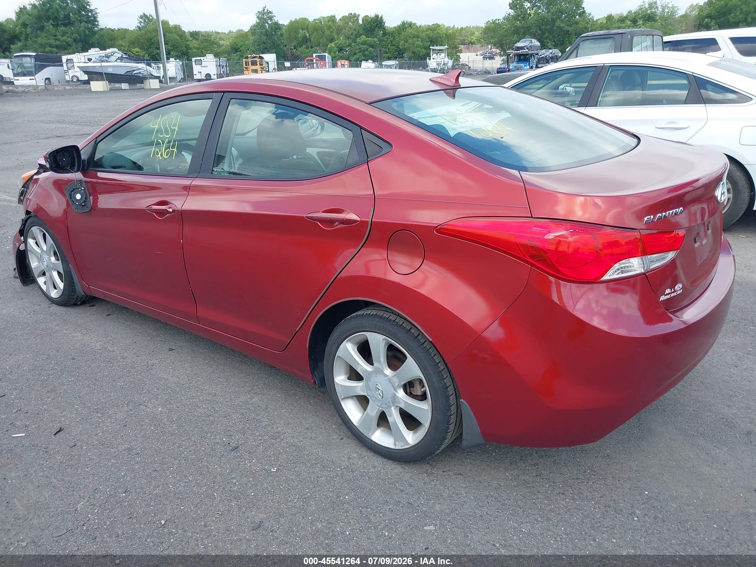 2013 Hyundai Elantra Limited Red vin: 5NPDH4AE7DH272436