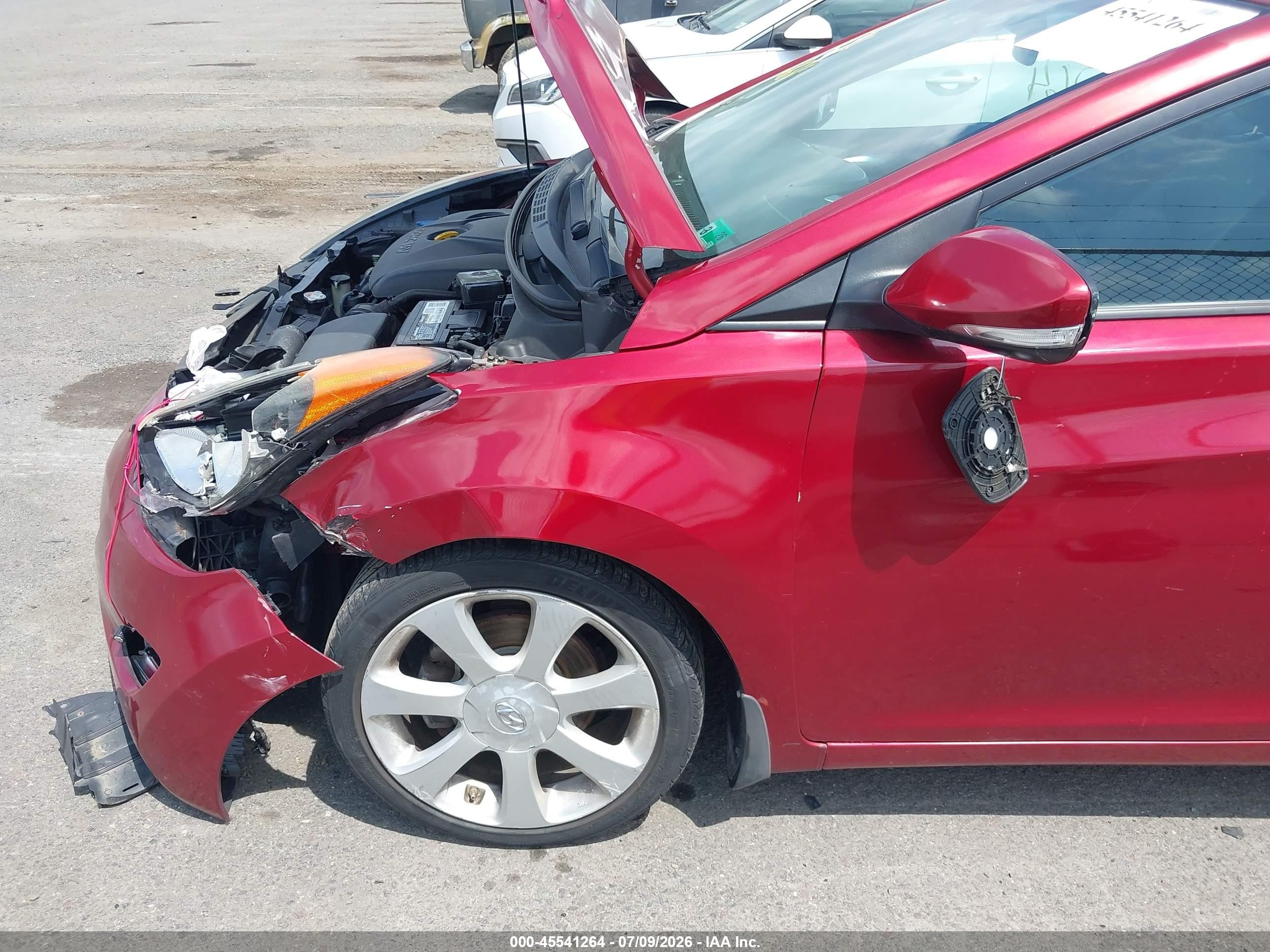 2013 Hyundai Elantra Limited Red vin: 5NPDH4AE7DH272436