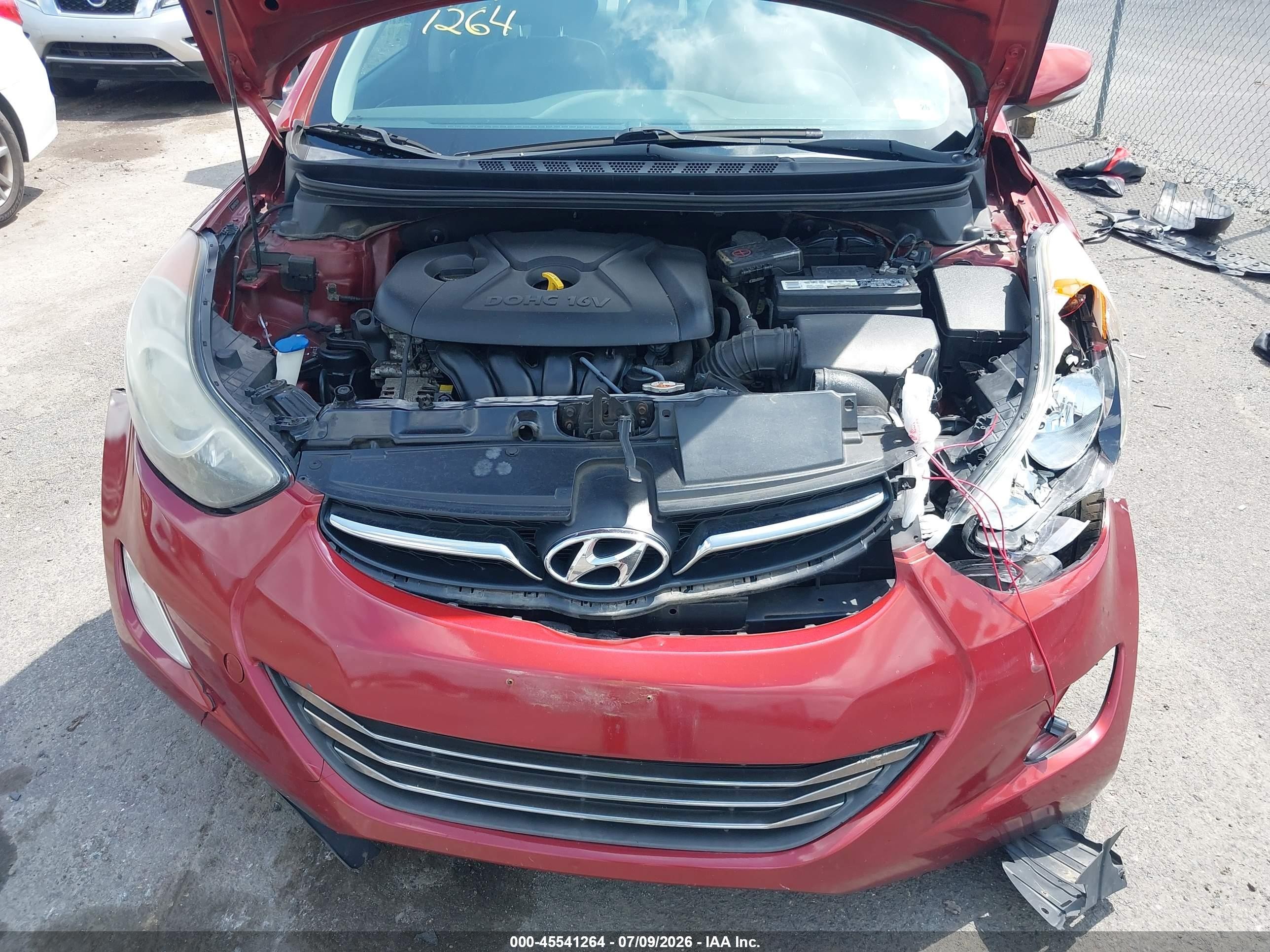 2013 Hyundai Elantra Limited Red vin: 5NPDH4AE7DH272436