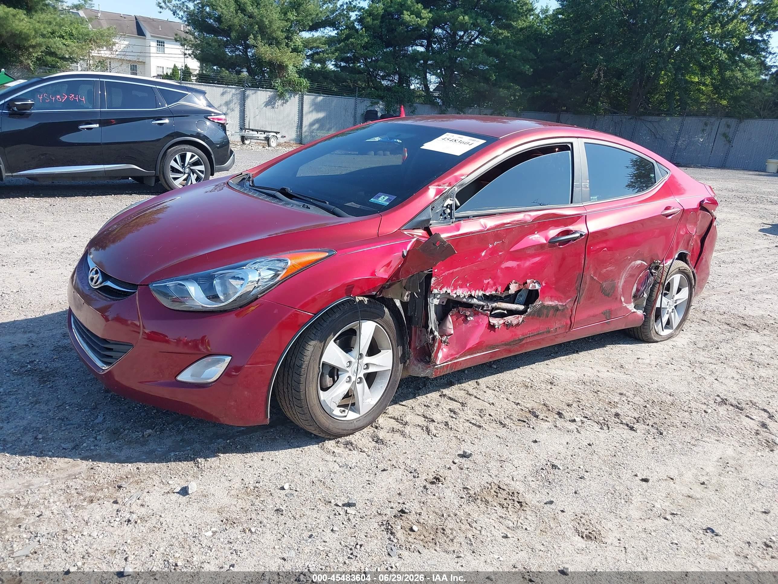 2013 Hyundai Elantra Gls Red vin: 5NPDH4AE7DH278978