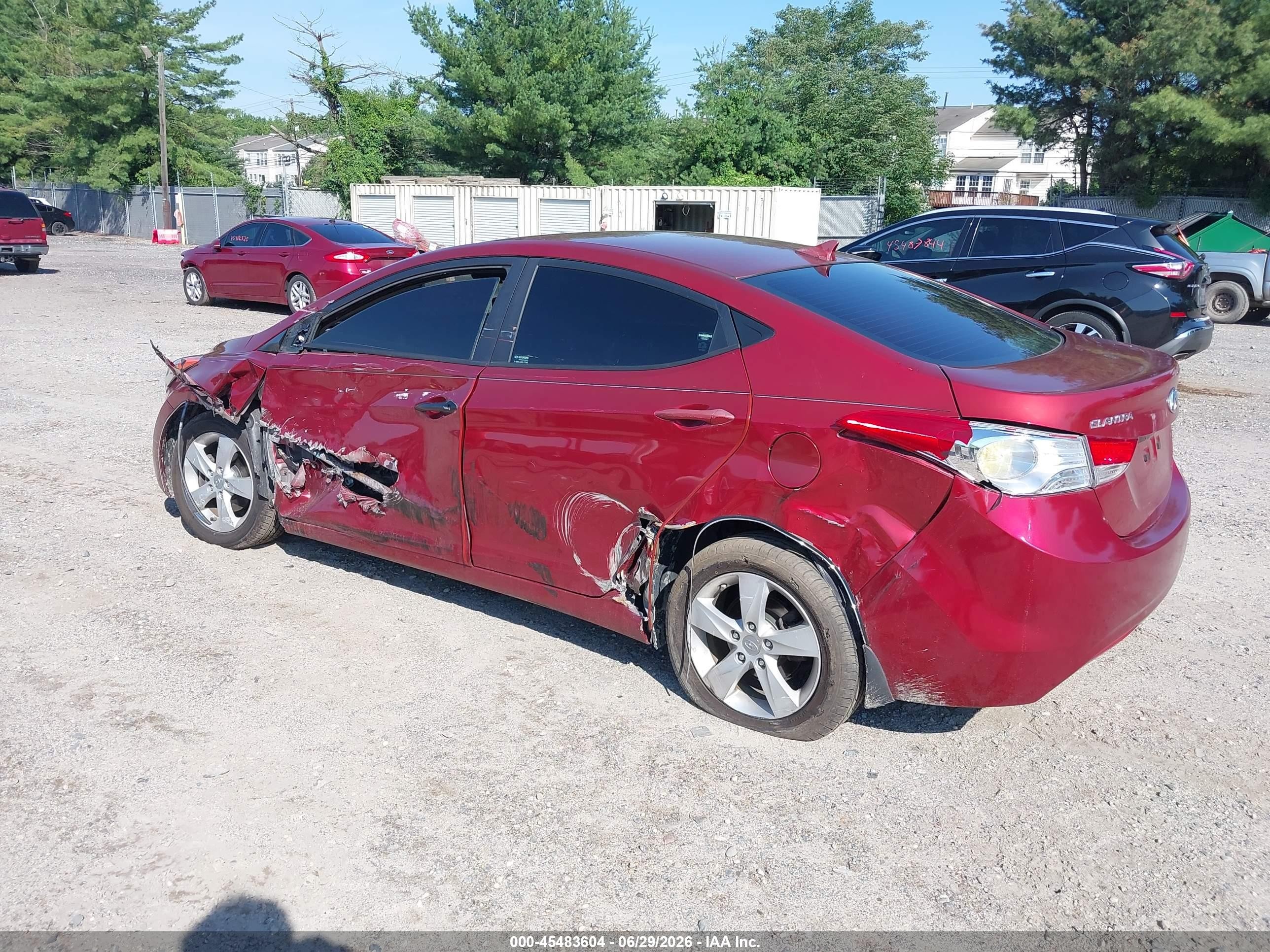 2013 Hyundai Elantra Gls Red vin: 5NPDH4AE7DH278978
