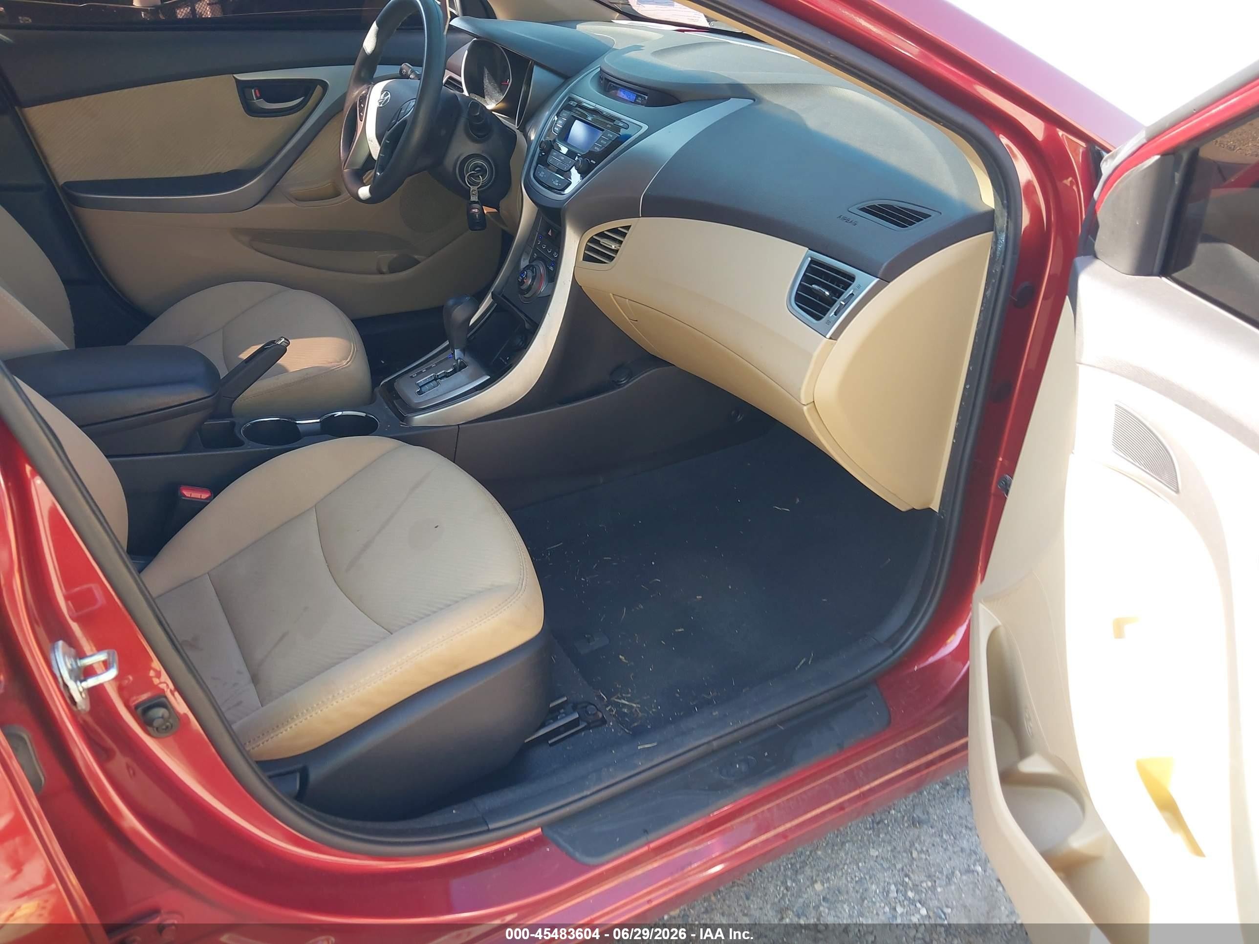 2013 Hyundai Elantra Gls Red vin: 5NPDH4AE7DH278978