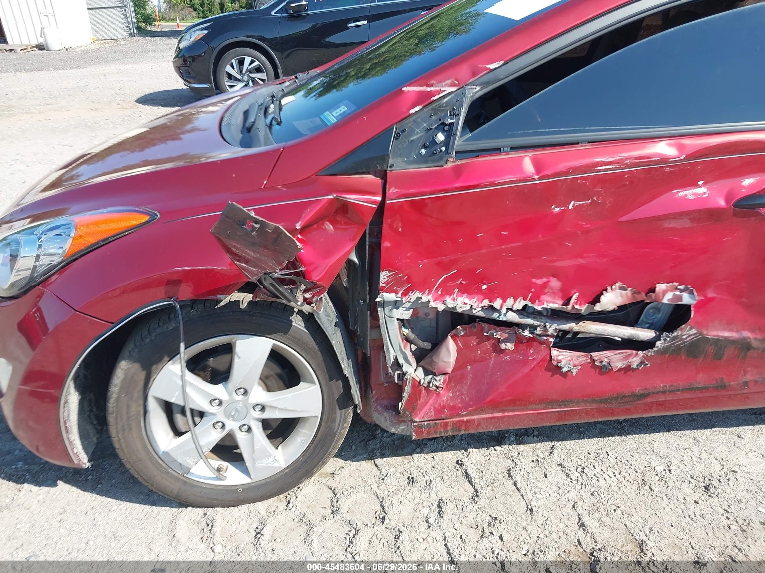 2013 Hyundai Elantra Gls Red vin: 5NPDH4AE7DH278978