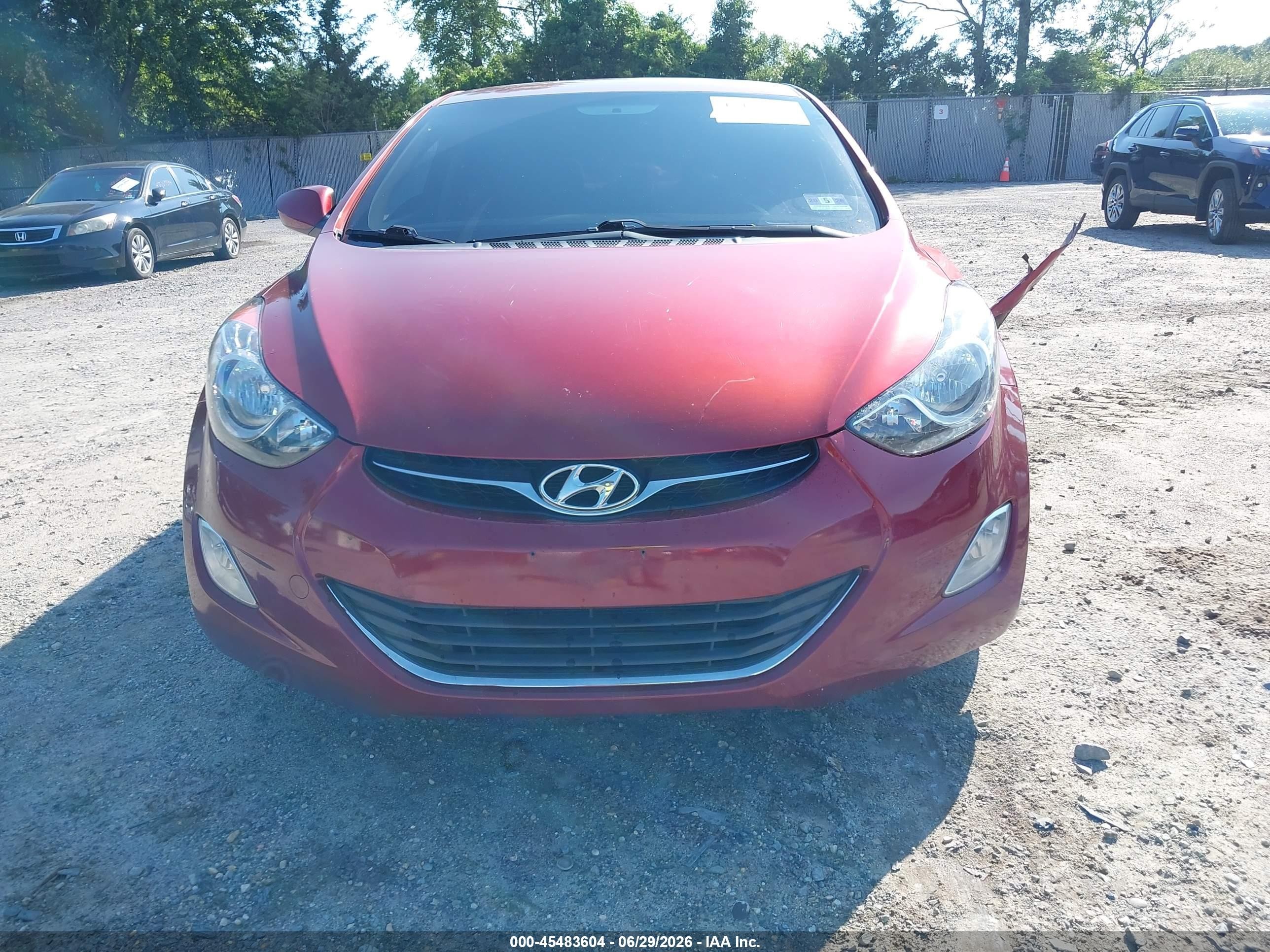 2013 Hyundai Elantra Gls Red vin: 5NPDH4AE7DH278978
