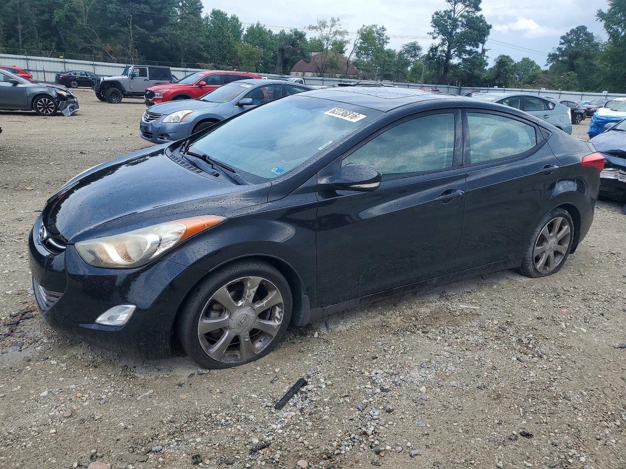 2013 Hyundai Elantra Limited Black vin: 5NPDH4AE7DH280052