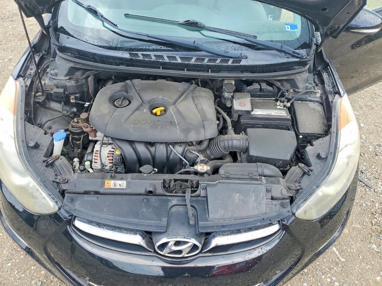 2013 Hyundai Elantra Limited Black vin: 5NPDH4AE7DH280052