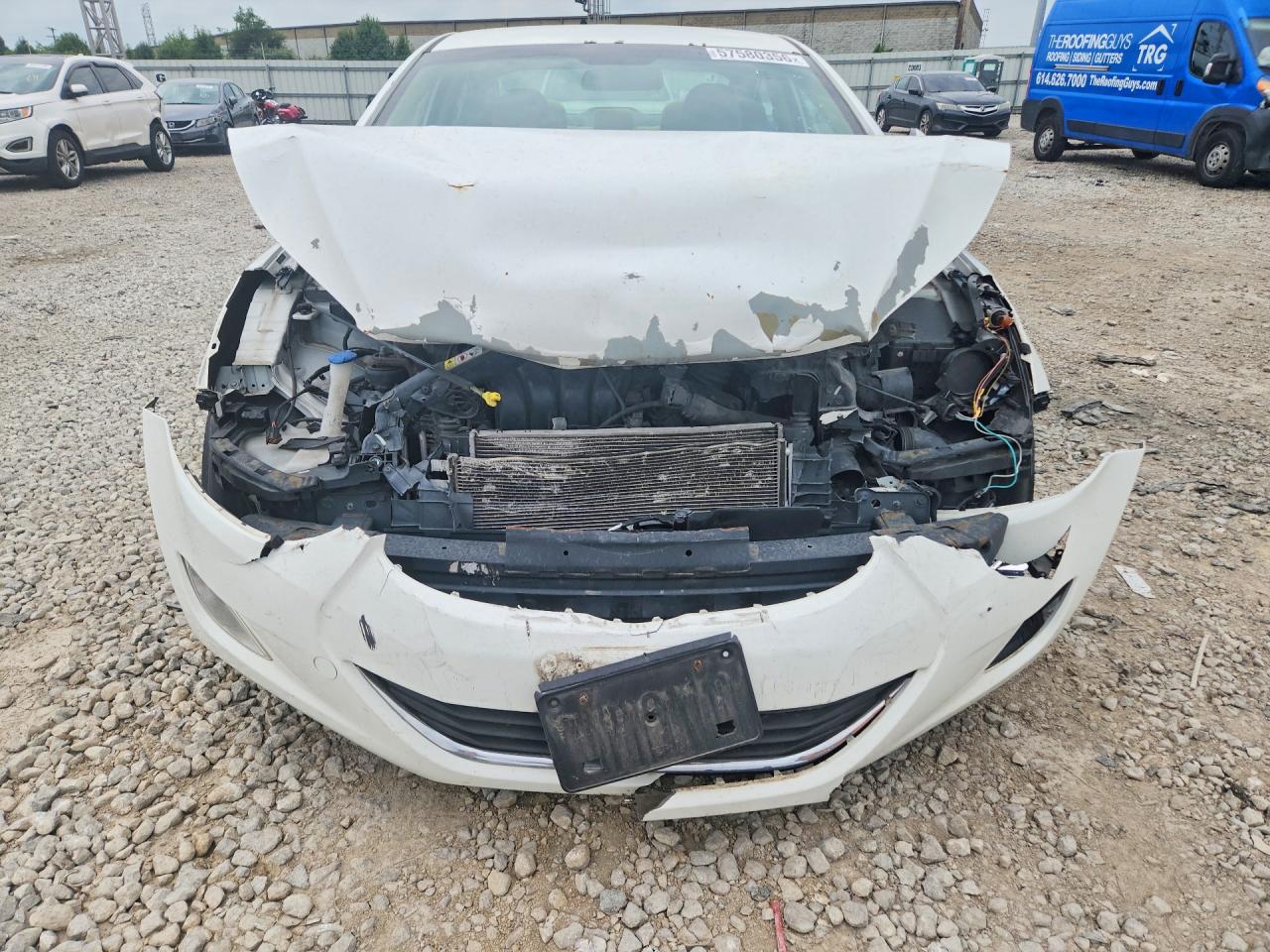 2013 Hyundai Elantra Gls White vin: 5NPDH4AE7DH281220