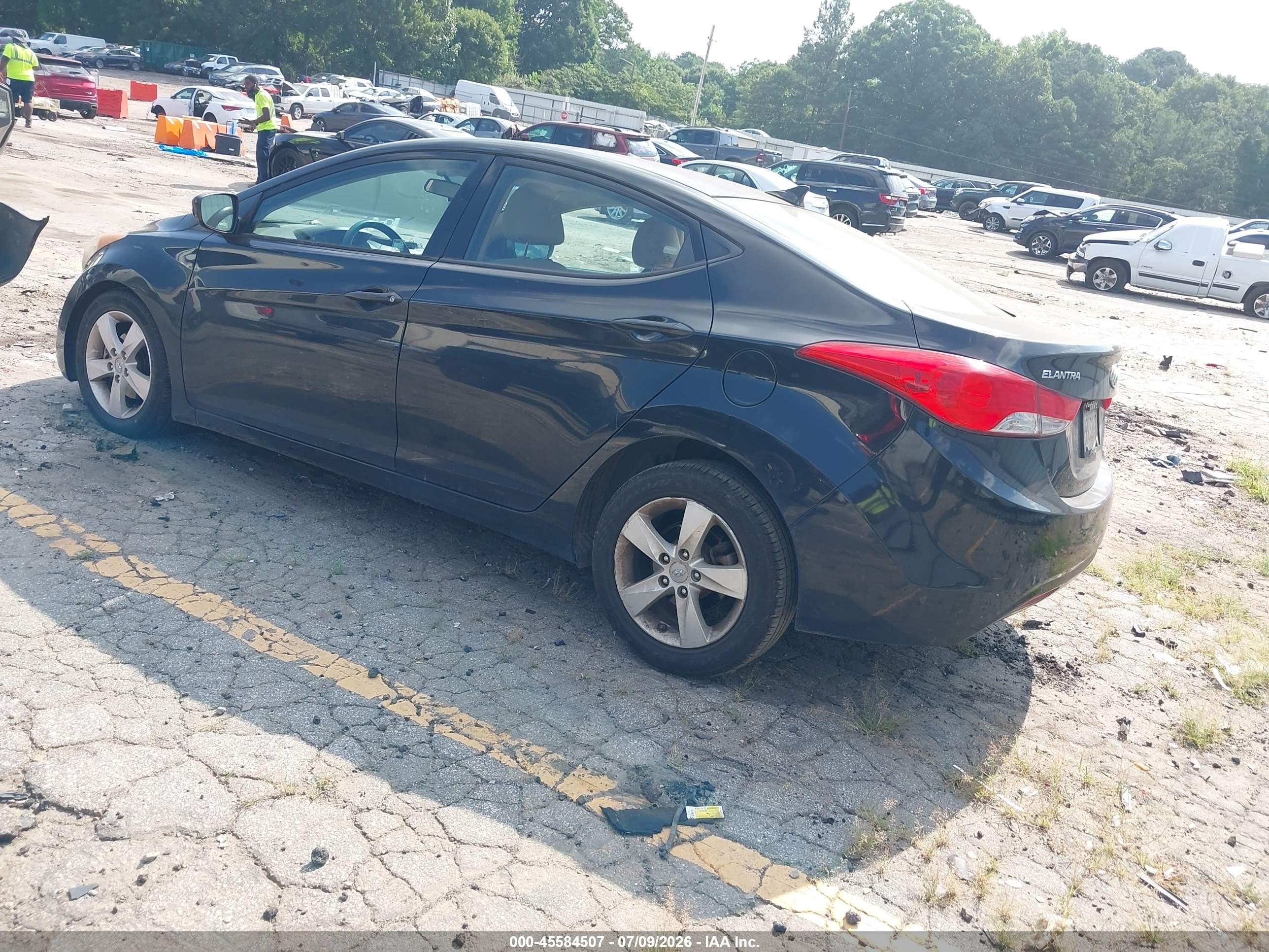 2013 Hyundai Elantra Gls Black vin: 5NPDH4AE7DH285624