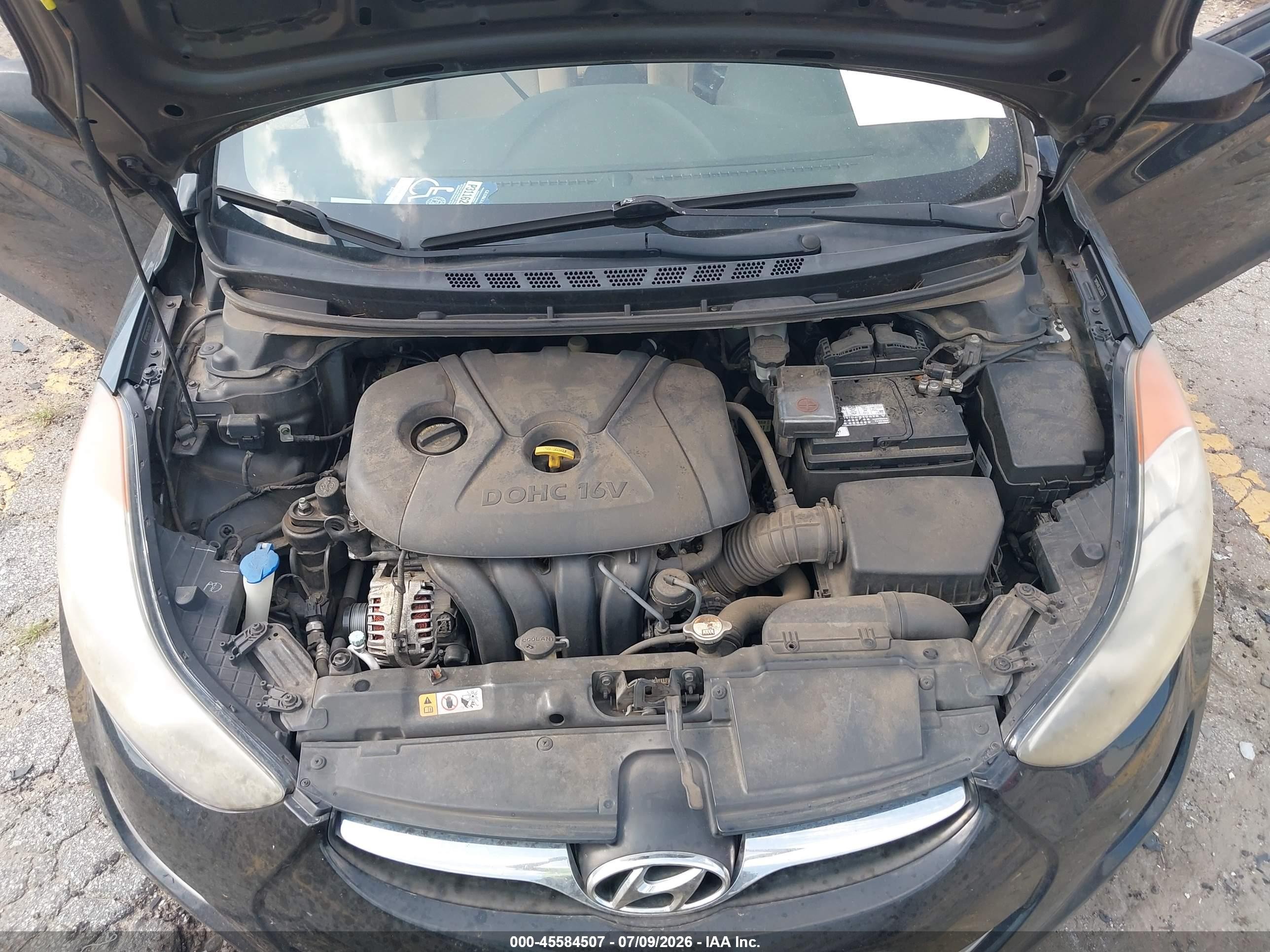 2013 Hyundai Elantra Gls Black vin: 5NPDH4AE7DH285624