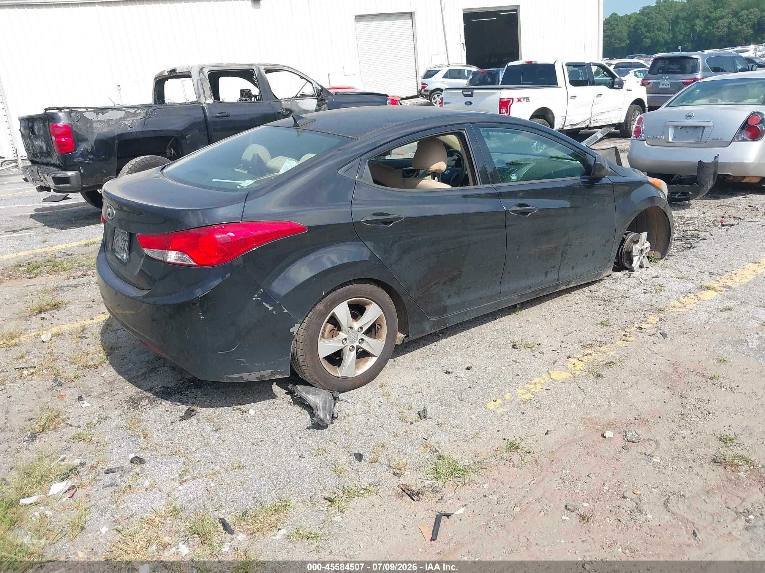 2013 Hyundai Elantra Gls Black vin: 5NPDH4AE7DH285624