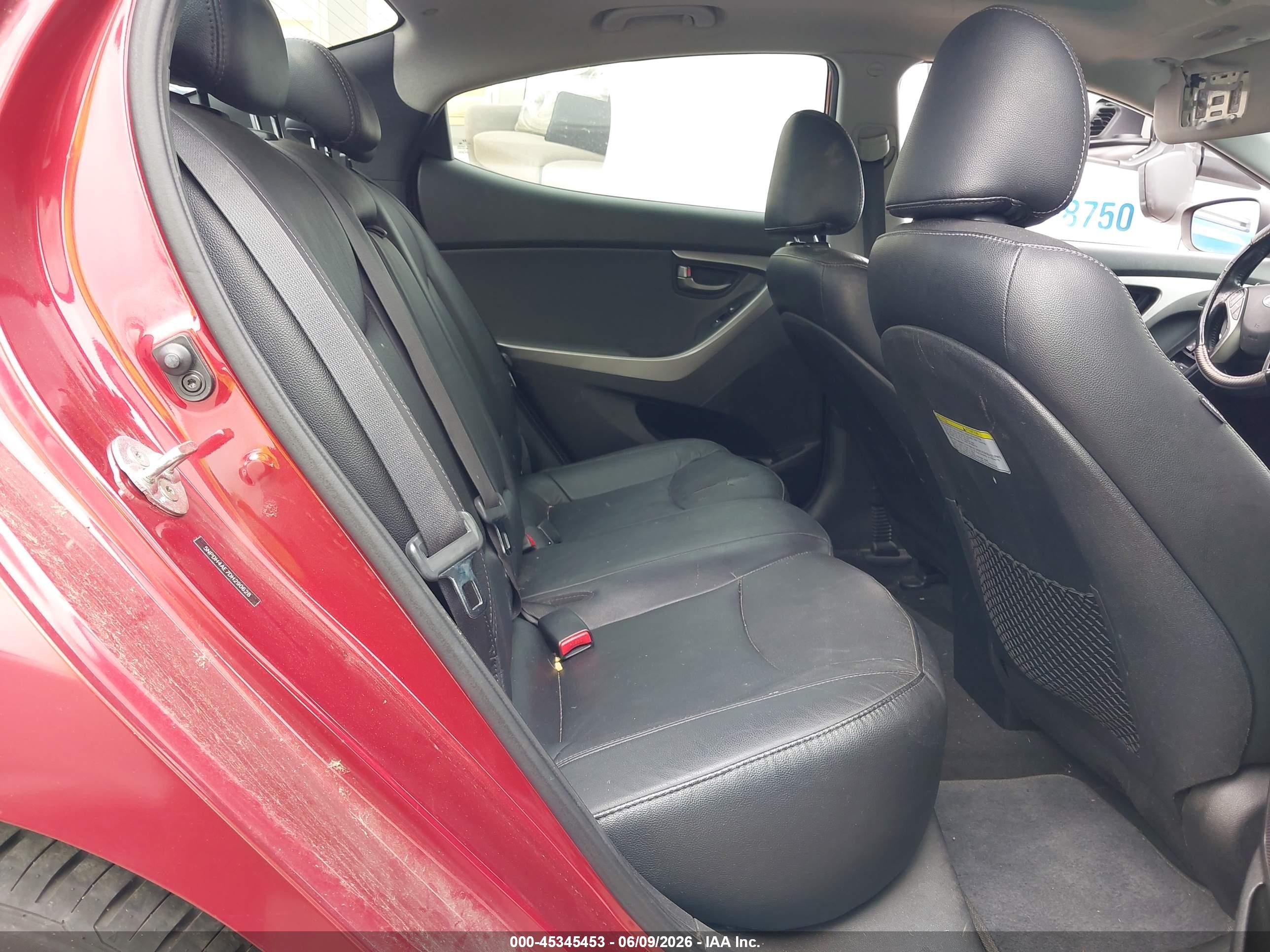 2013 Hyundai Elantra Limited Burgundy vin: 5NPDH4AE7DH290628