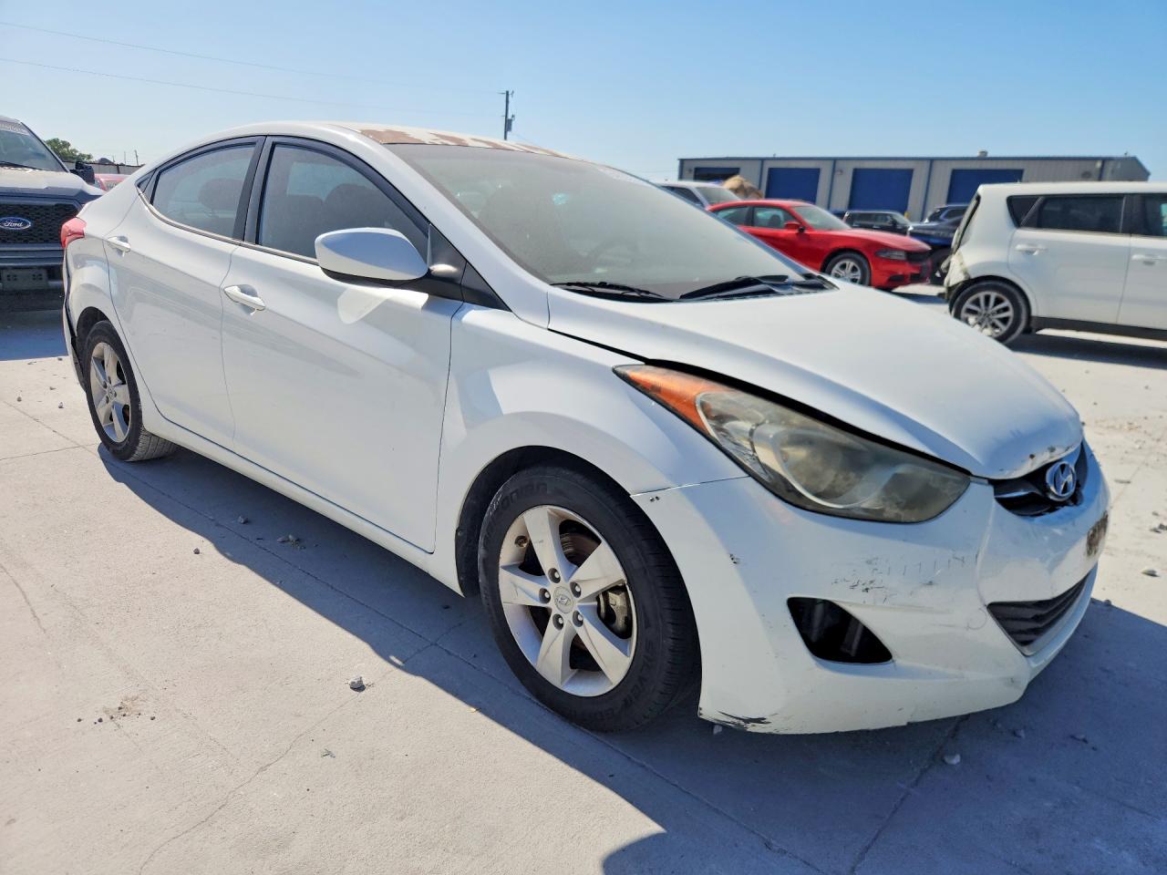 2013 Hyundai Elantra Gls White vin: 5NPDH4AE7DH291696