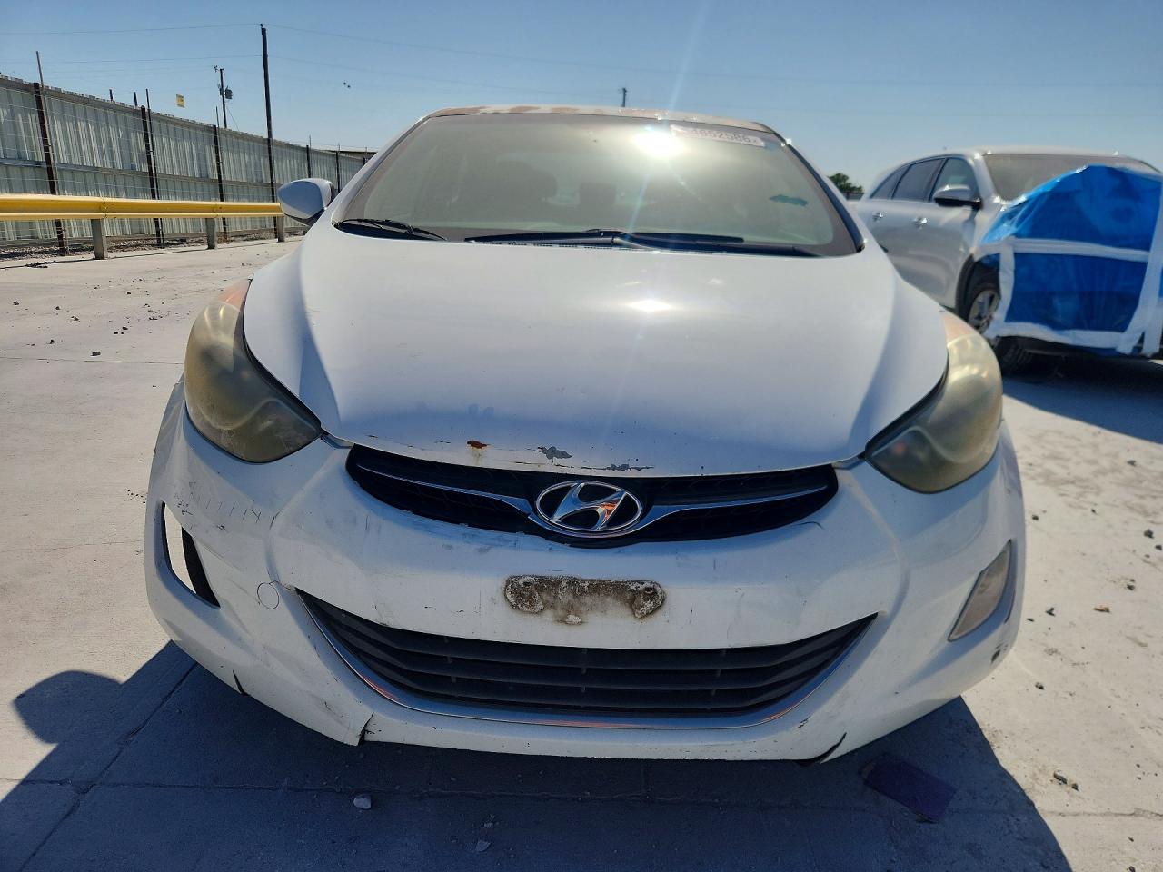 2013 Hyundai Elantra Gls White vin: 5NPDH4AE7DH291696