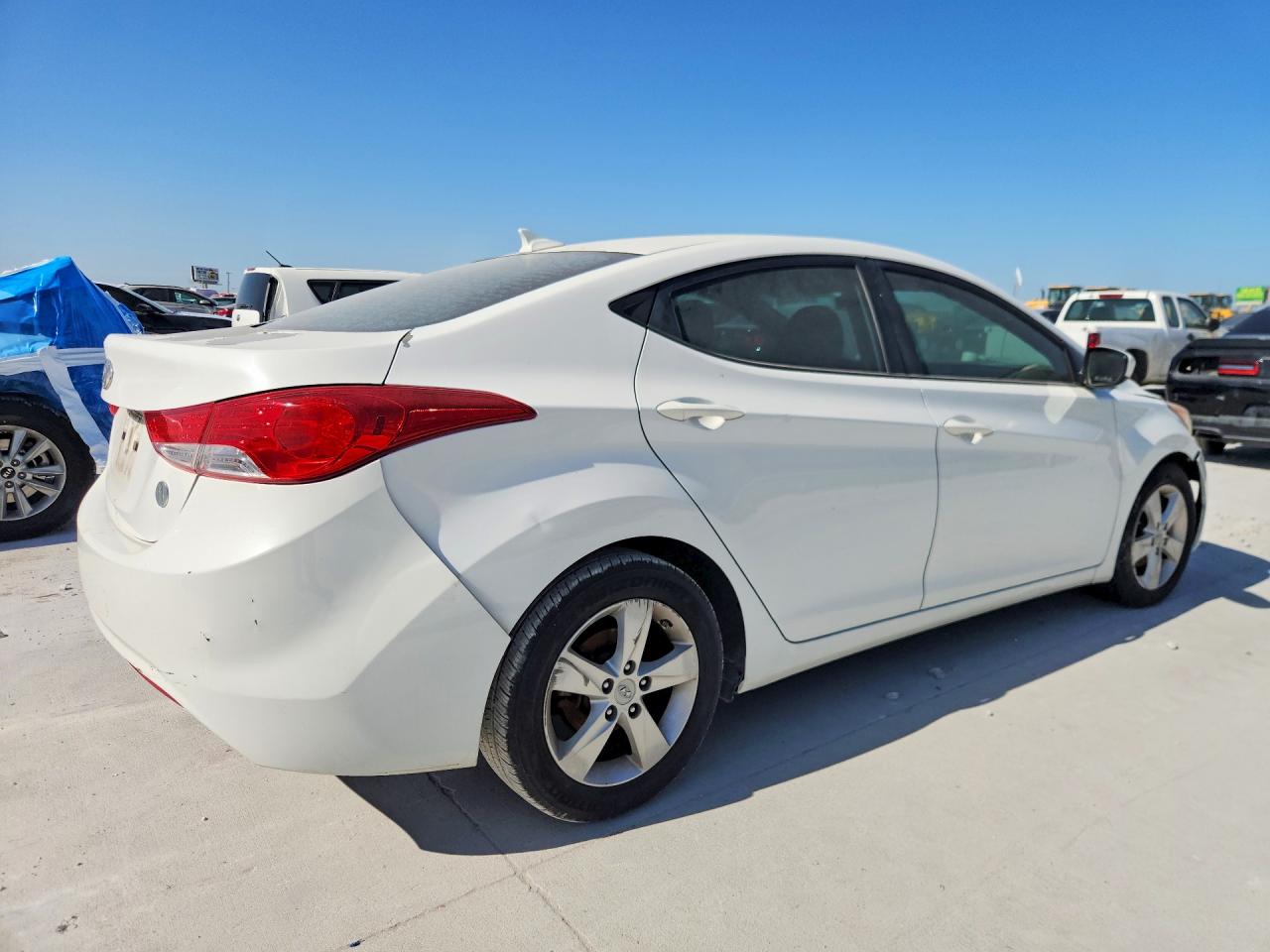 2013 Hyundai Elantra Gls White vin: 5NPDH4AE7DH291696