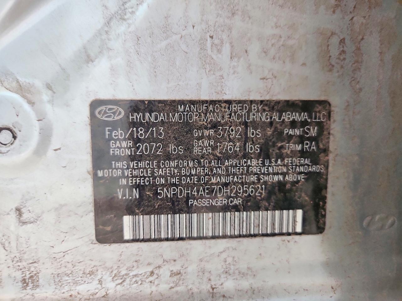 2013 Hyundai Elantra Gls Silver vin: 5NPDH4AE7DH295621