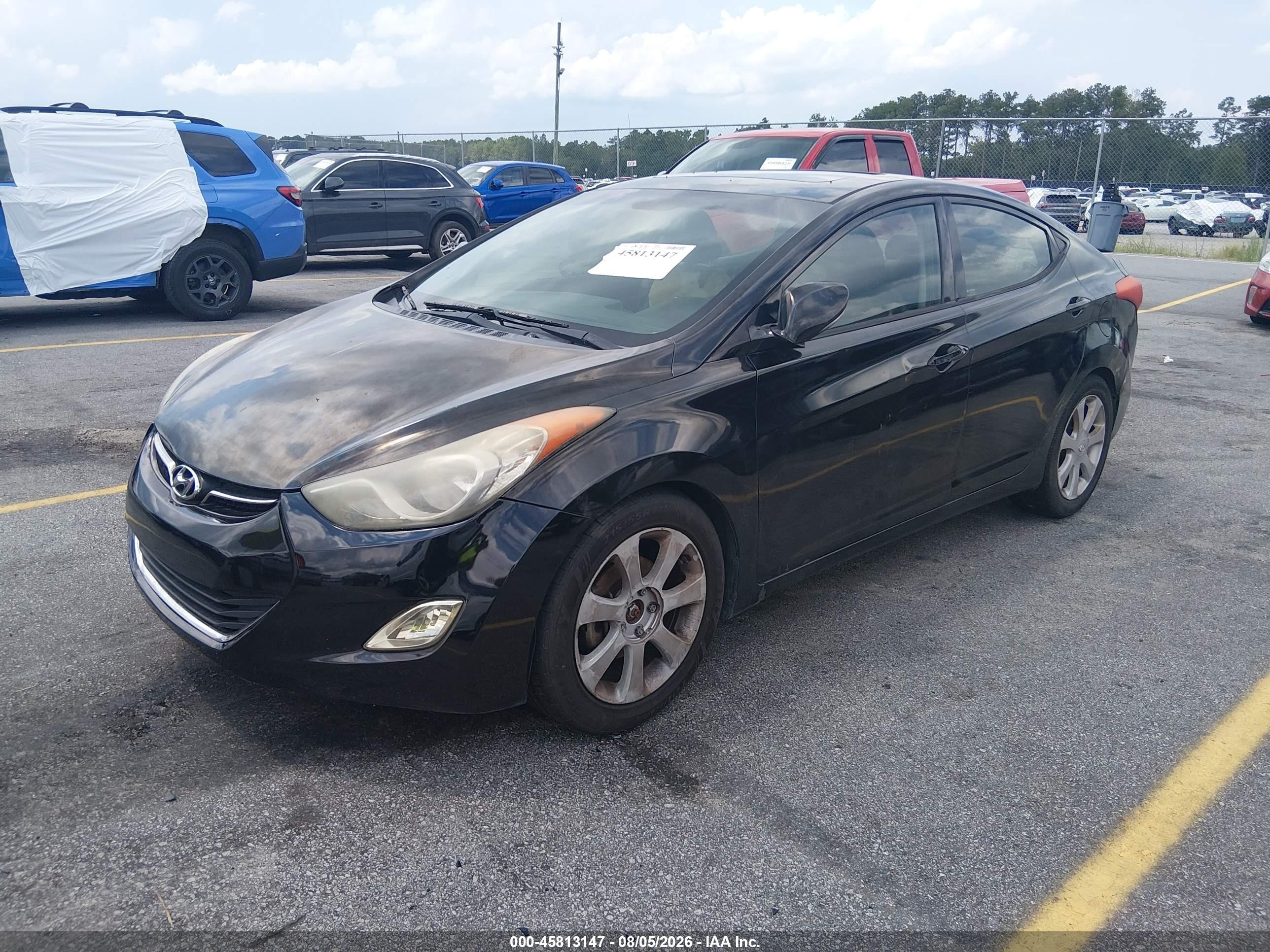 2013 Hyundai Elantra Limited Black vin: 5NPDH4AE7DH299359