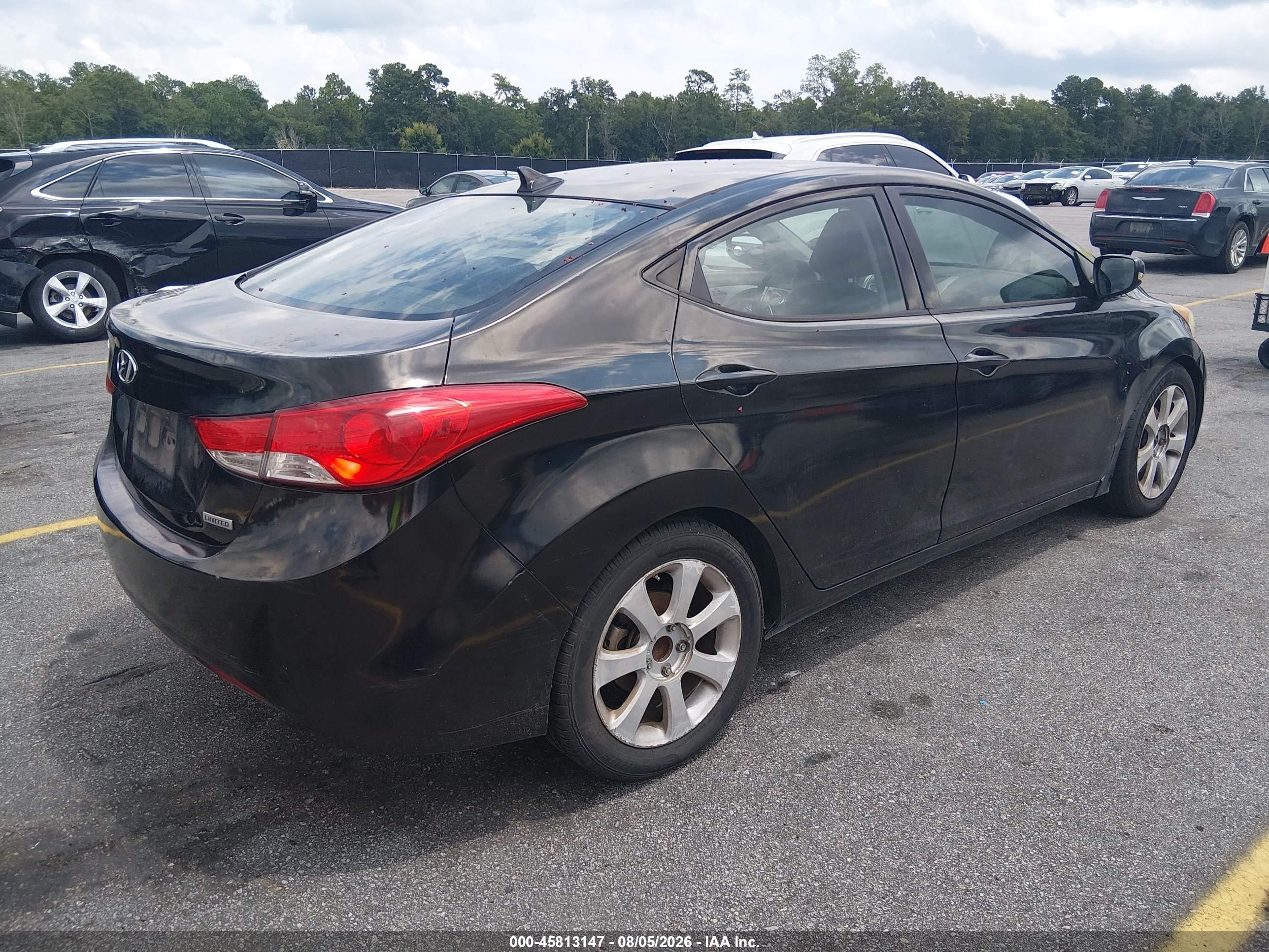 2013 Hyundai Elantra Limited Black vin: 5NPDH4AE7DH299359