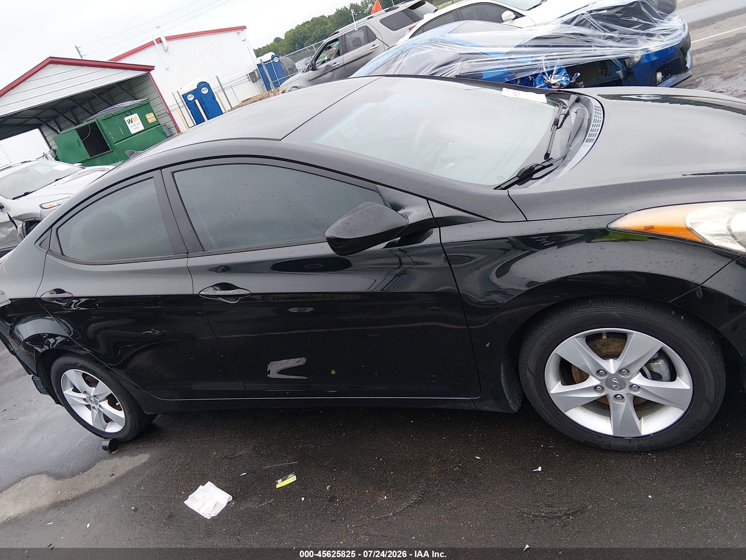 2013 Hyundai Elantra Gls Black vin: 5NPDH4AE7DH309629