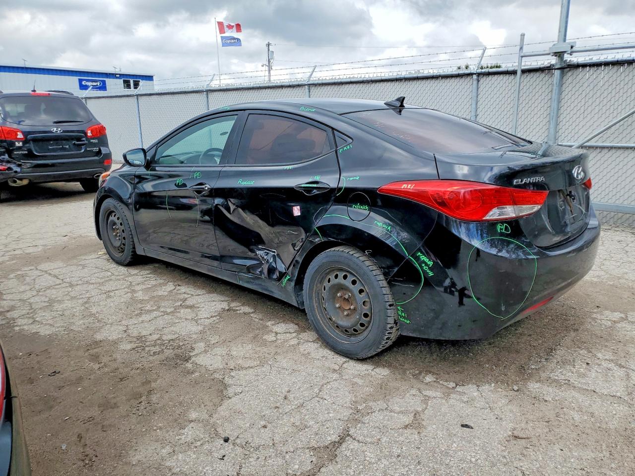 2013 Hyundai Elantra Gls Blue vin: 5NPDH4AE7DH319366