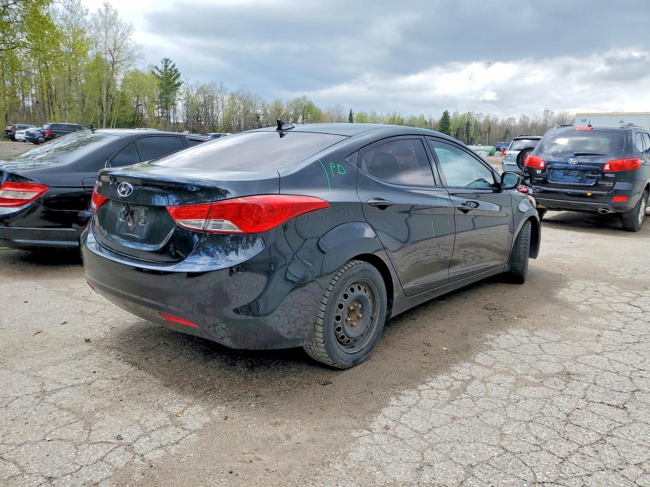 2013 Hyundai Elantra Gls Blue vin: 5NPDH4AE7DH319366