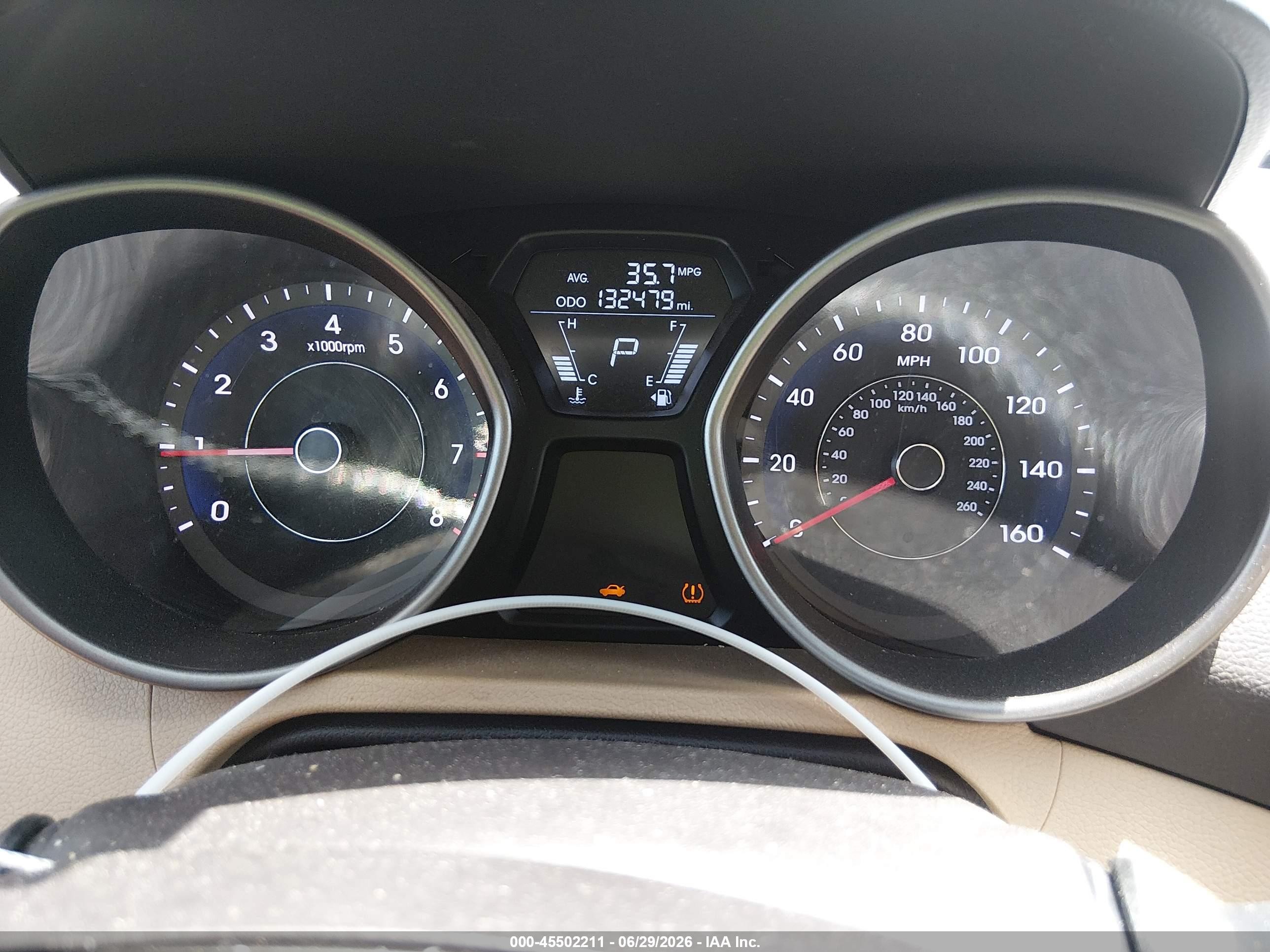 2013 Hyundai Elantra Gls Gold vin: 5NPDH4AE7DH322106