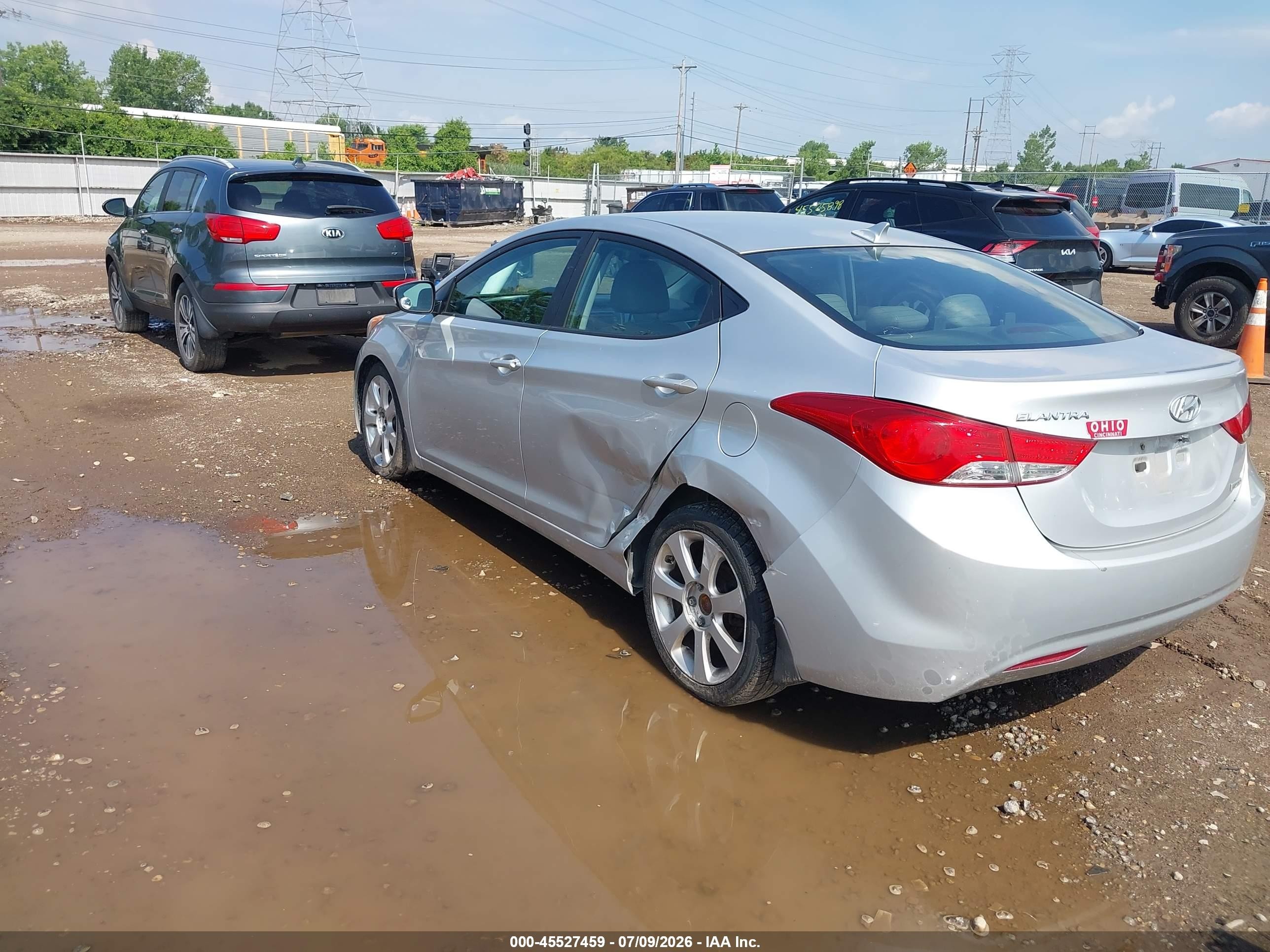 2013 Hyundai Elantra Limited Серебряный vin: 5NPDH4AE7DH323322