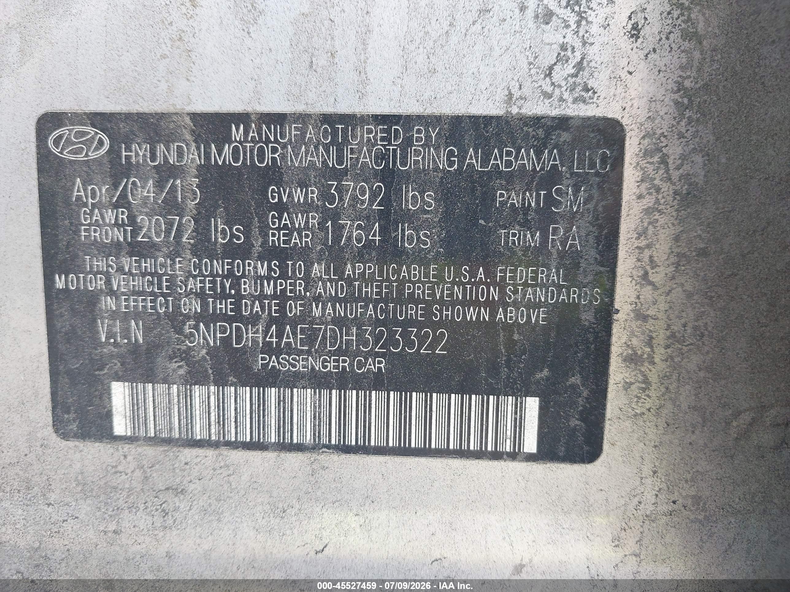 2013 Hyundai Elantra Limited Серебряный vin: 5NPDH4AE7DH323322