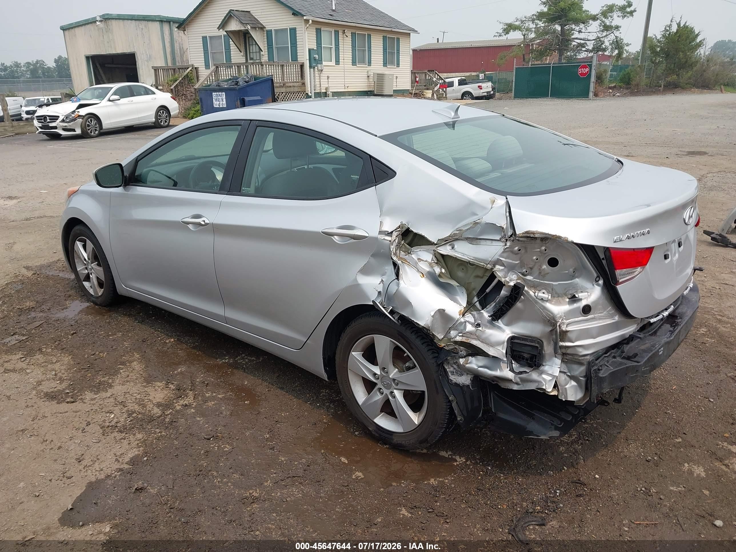 2013 Hyundai Elantra Gls Silver vin: 5NPDH4AE7DH327080