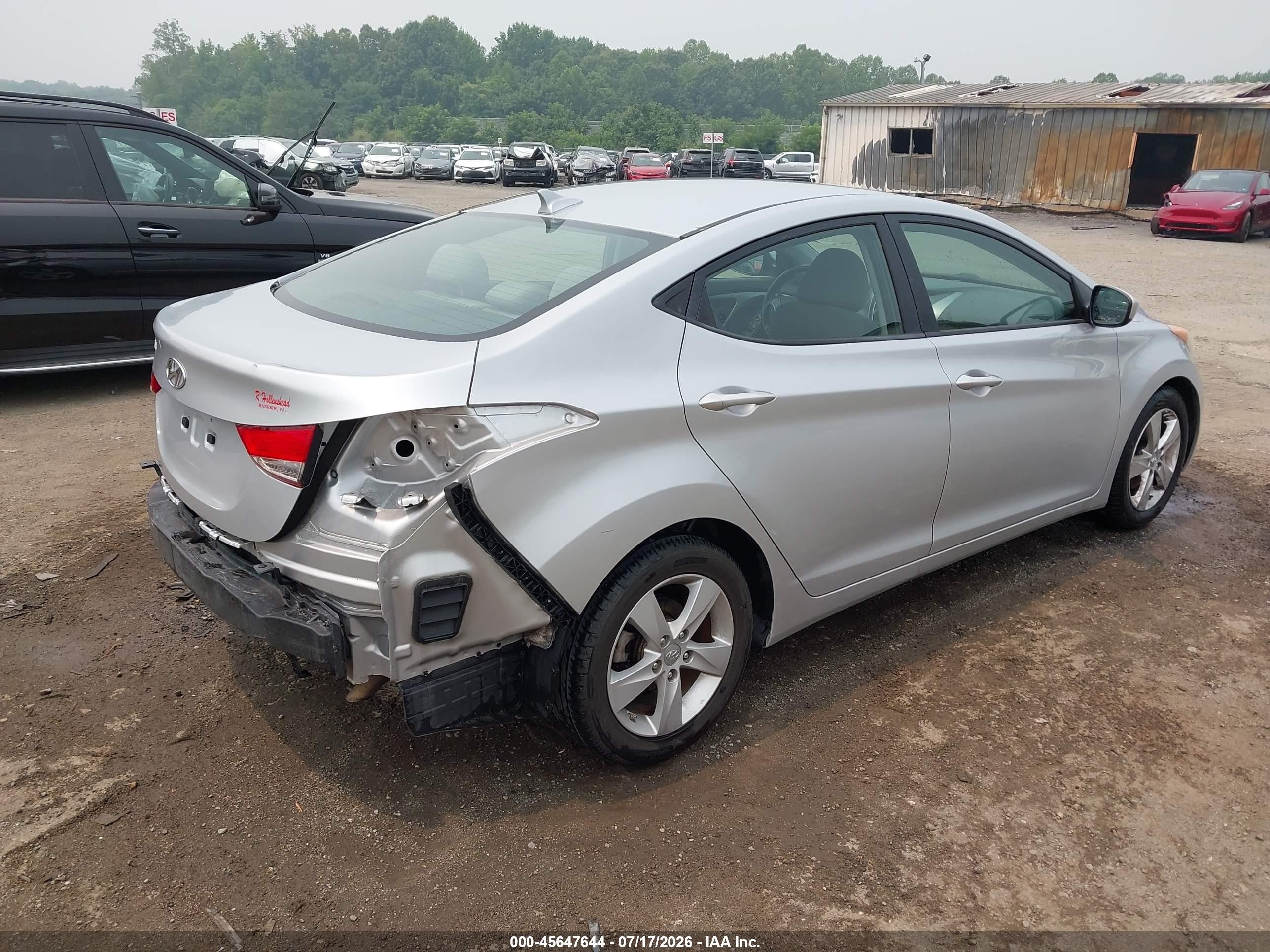 2013 Hyundai Elantra Gls Silver vin: 5NPDH4AE7DH327080