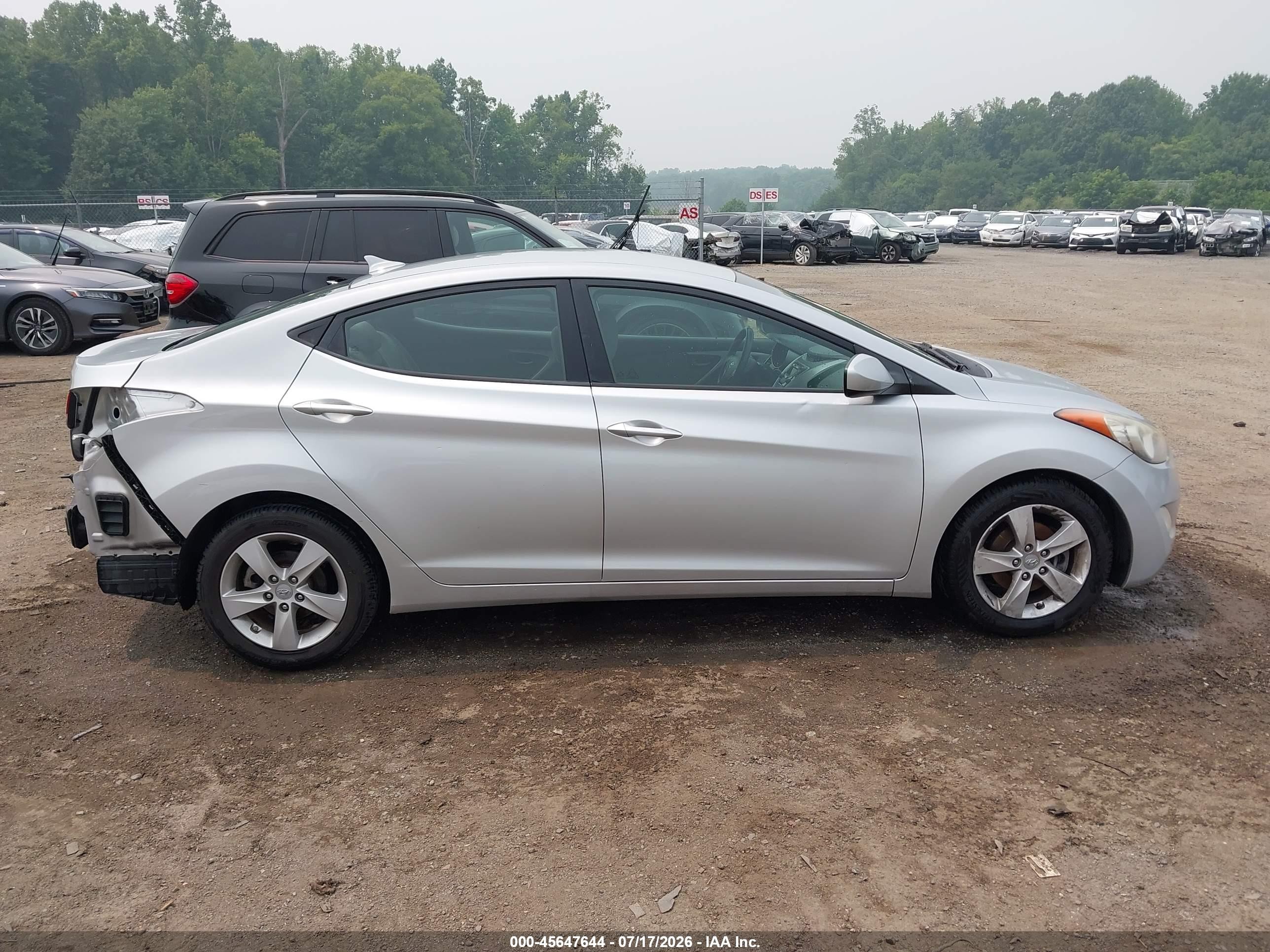 2013 Hyundai Elantra Gls Silver vin: 5NPDH4AE7DH327080