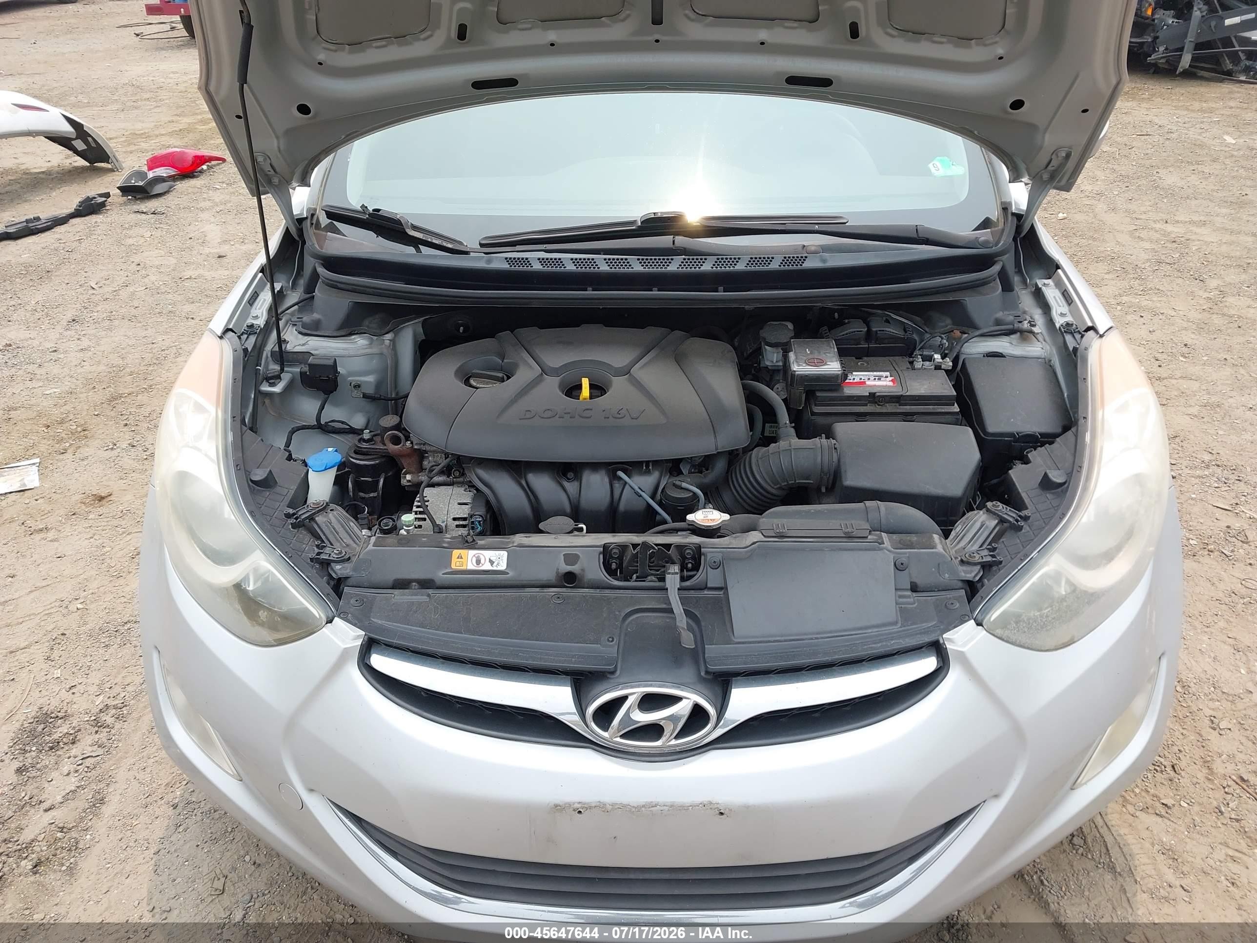 2013 Hyundai Elantra Gls Silver vin: 5NPDH4AE7DH327080
