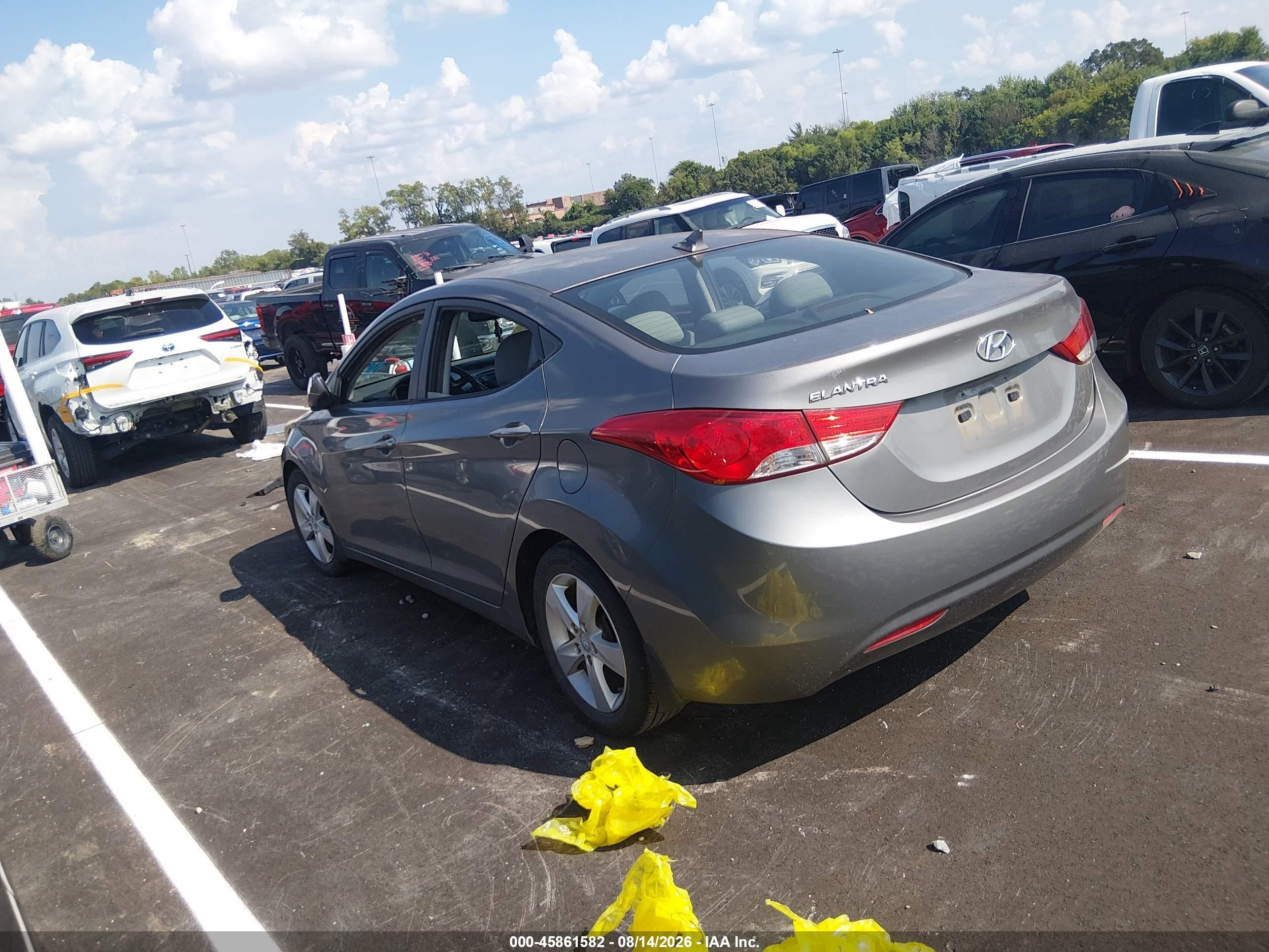 2013 Hyundai Elantra Gls Gray vin: 5NPDH4AE7DH334692