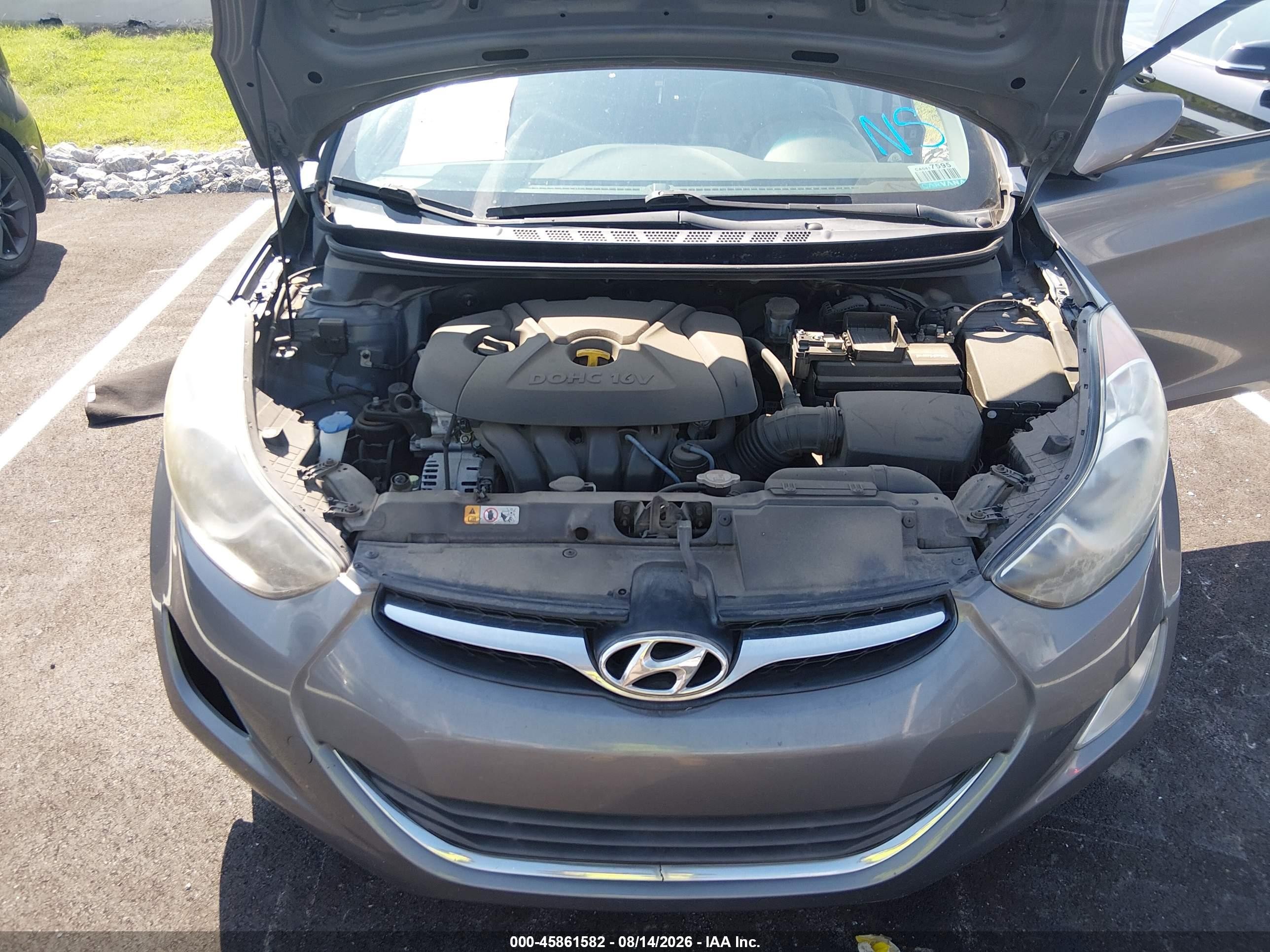 2013 Hyundai Elantra Gls Gray vin: 5NPDH4AE7DH334692