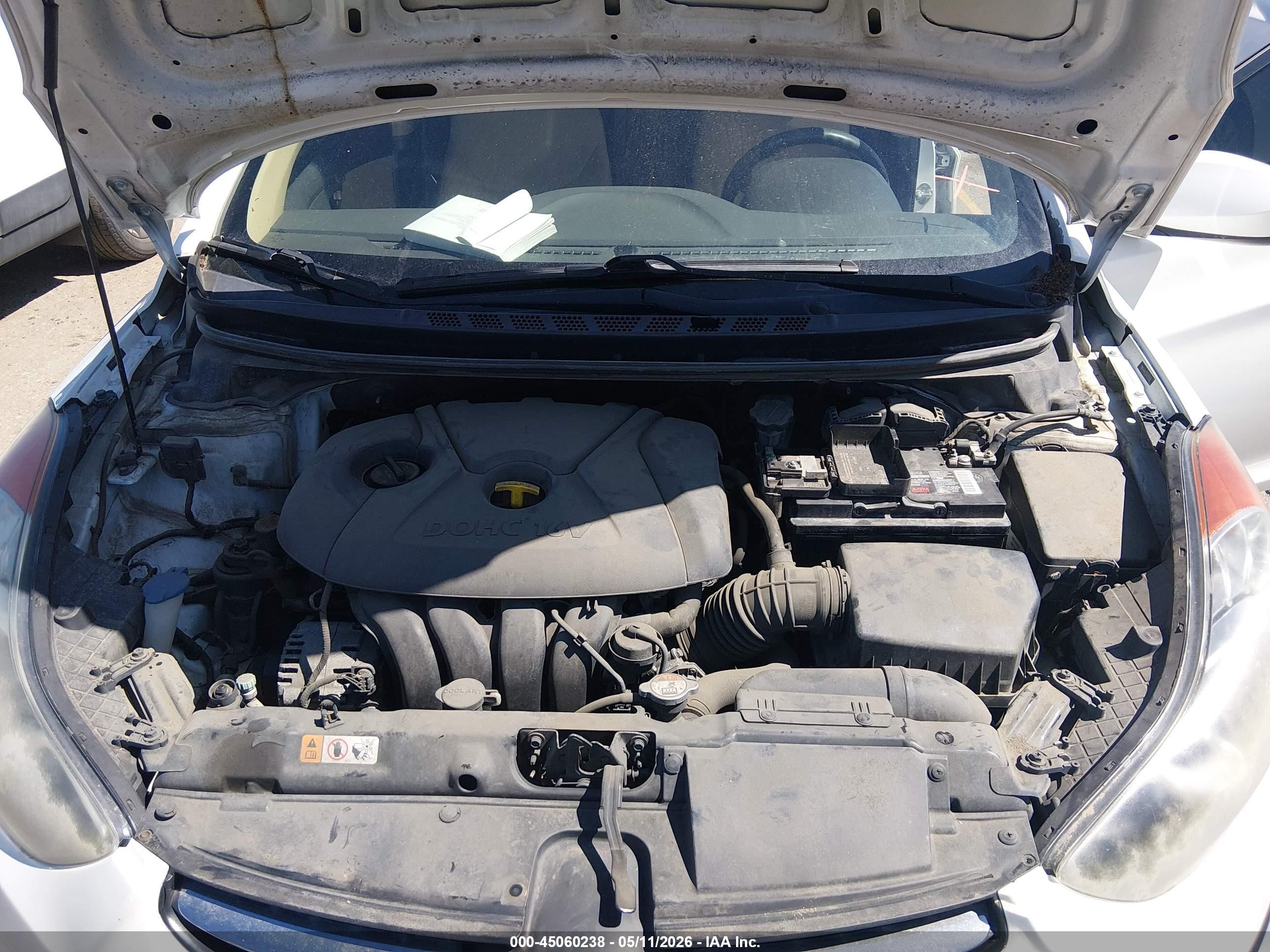 2013 Hyundai Elantra Gls White vin: 5NPDH4AE7DH336586