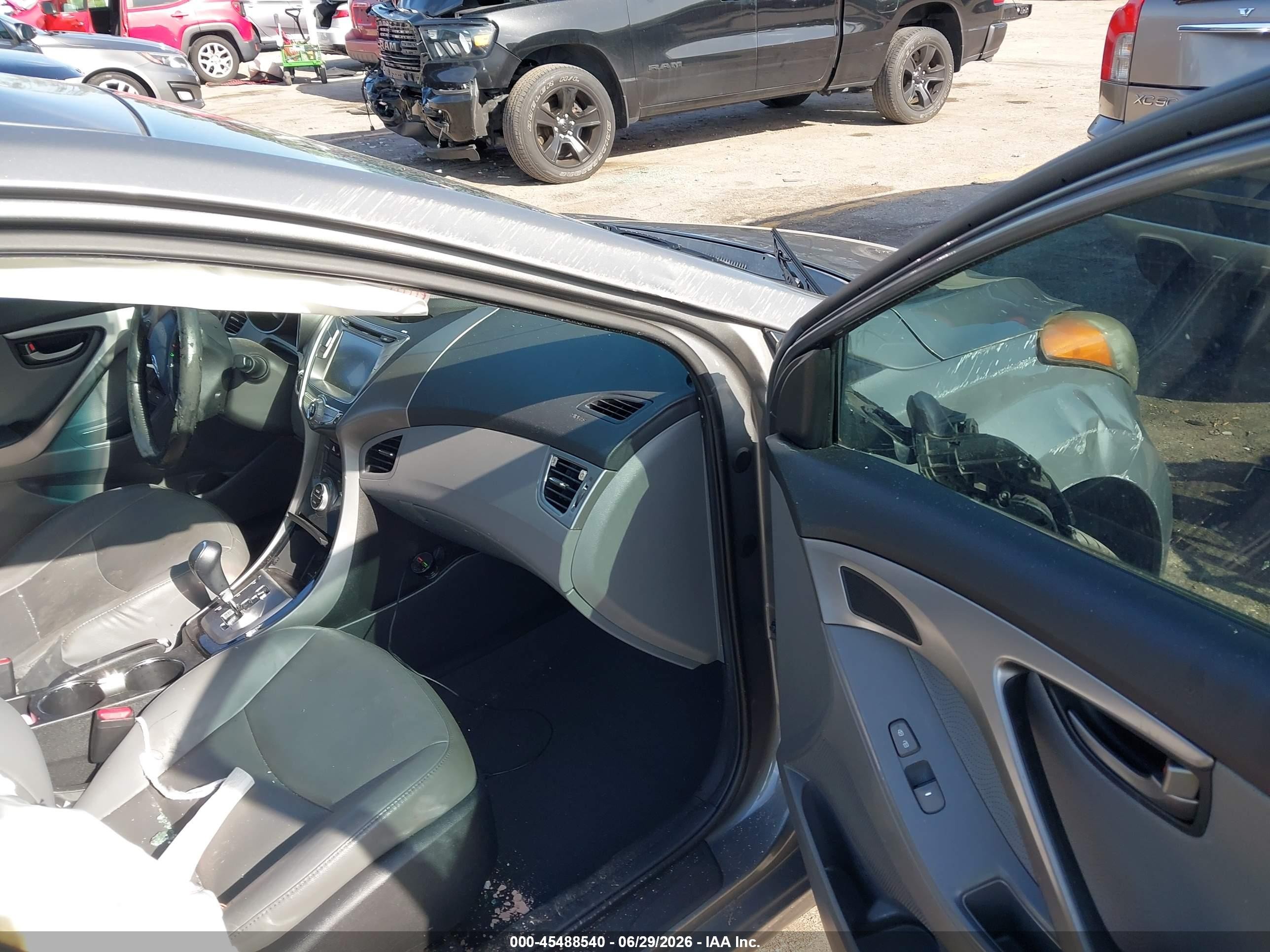 2013 Hyundai Elantra Limited Gray vin: 5NPDH4AE7DH338967