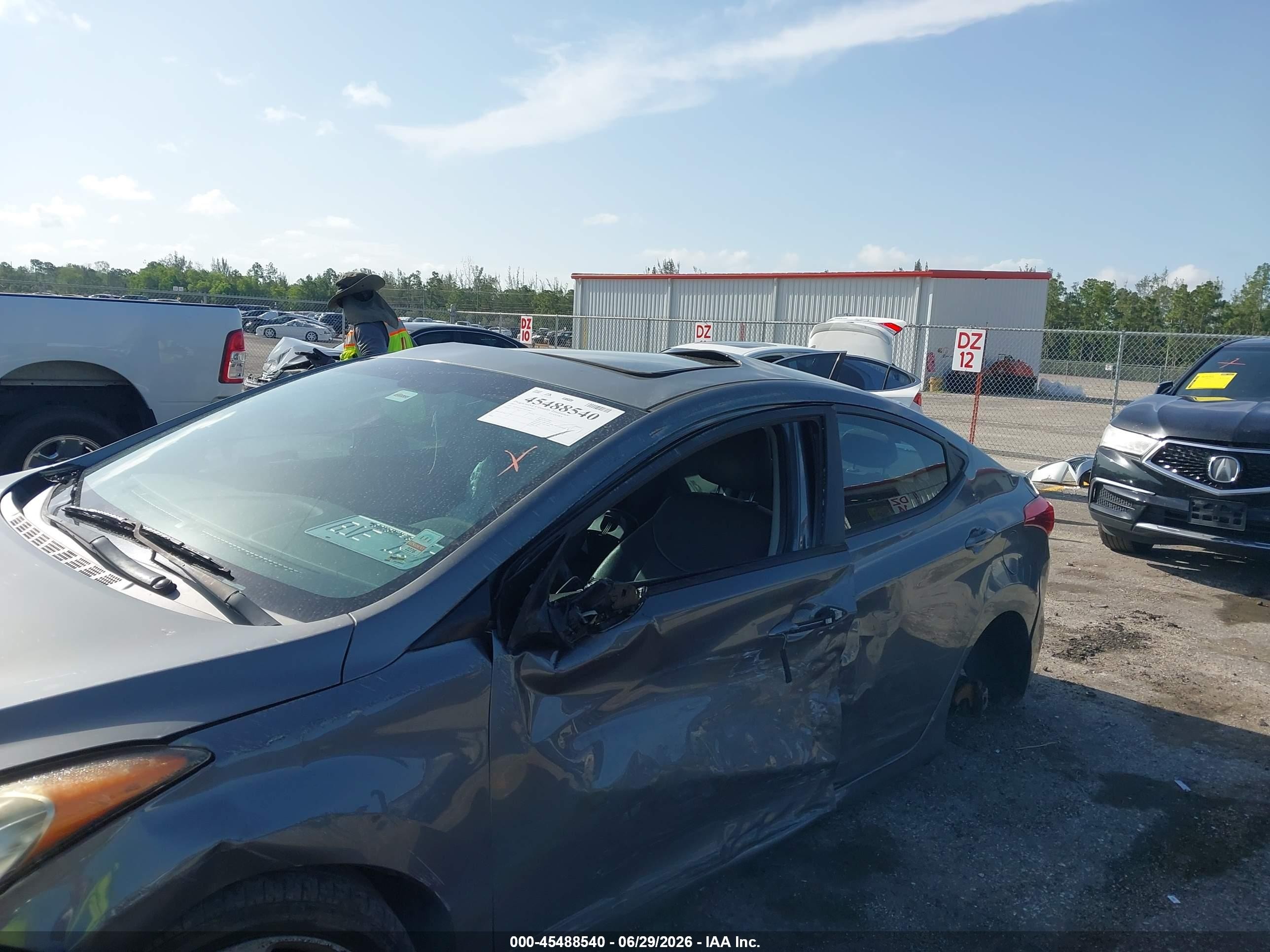 2013 Hyundai Elantra Limited Gray vin: 5NPDH4AE7DH338967