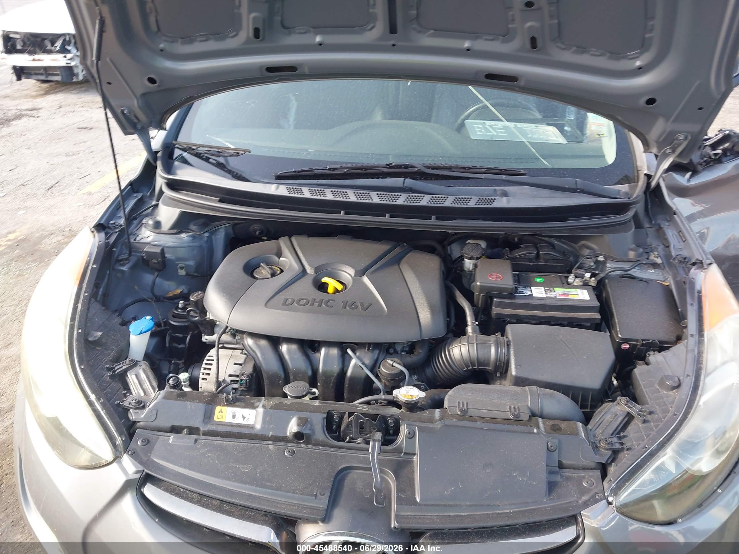 2013 Hyundai Elantra Limited Gray vin: 5NPDH4AE7DH338967